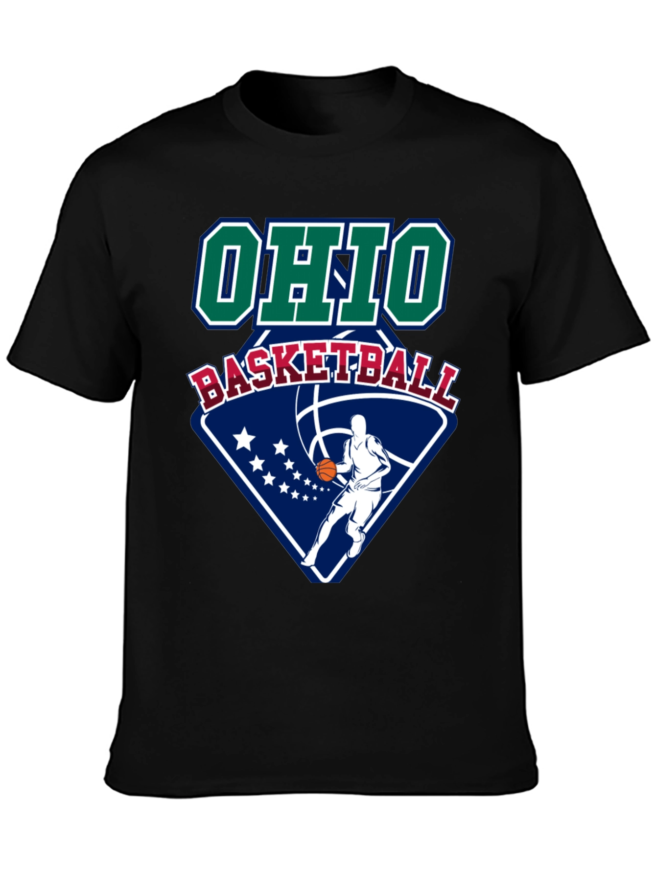 Ohio Basketball Graphic Tee - Black Cotton T-Shirt