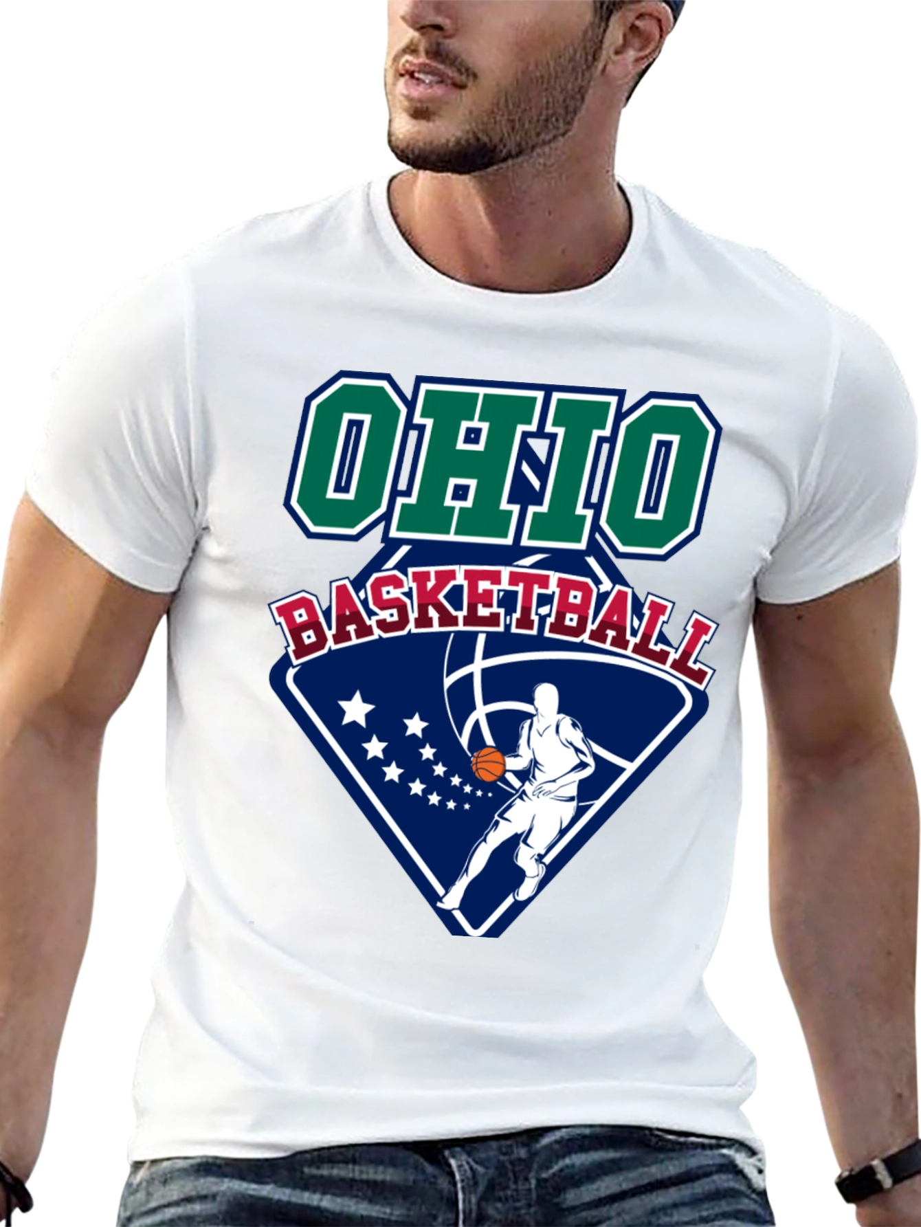 Ohio Basketball Graphic Tee - Black Cotton T-Shirt