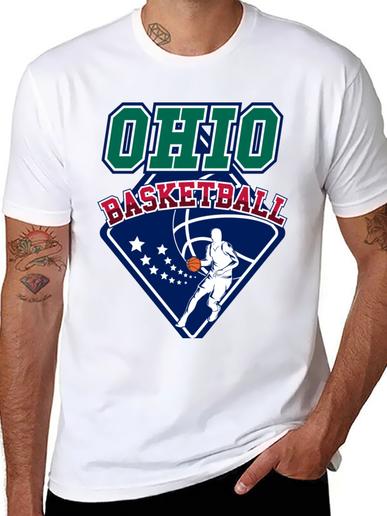 Ohio Basketball Graphic Tee - Black Cotton T-Shirt