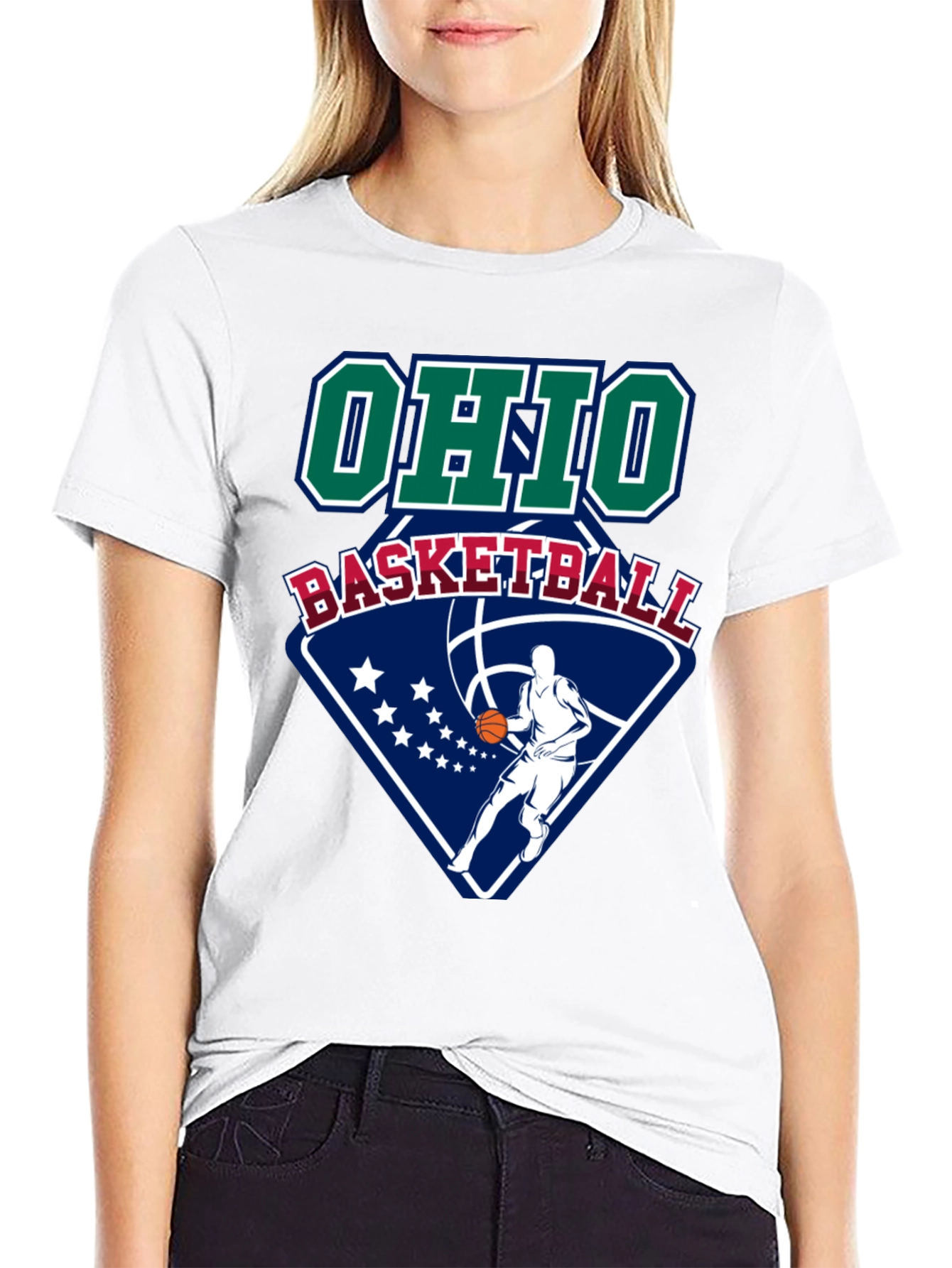 Ohio Basketball Graphic Tee - Black Cotton T-Shirt