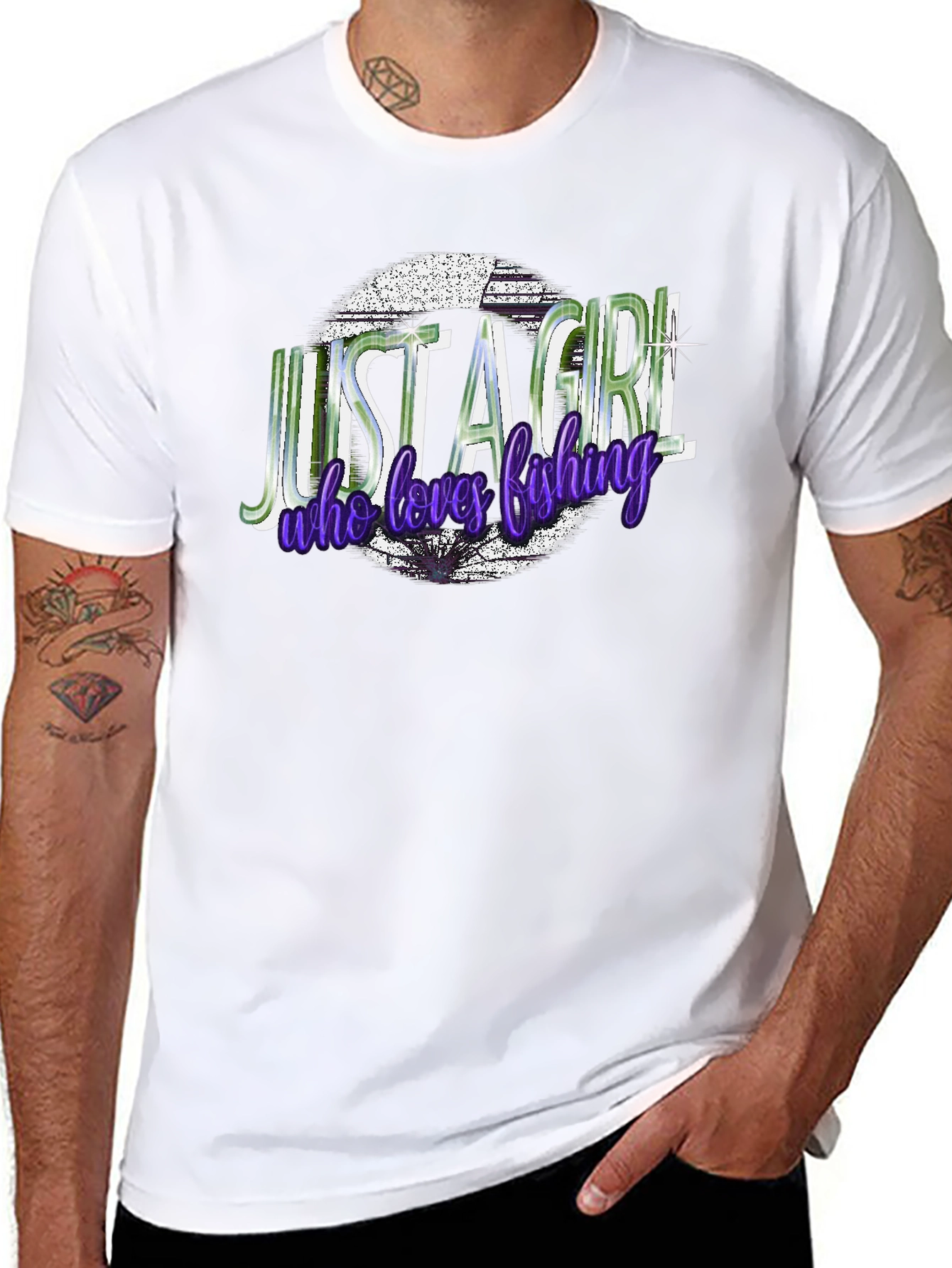Just a Girl Who Loves Fishing Graphic T-Shirt