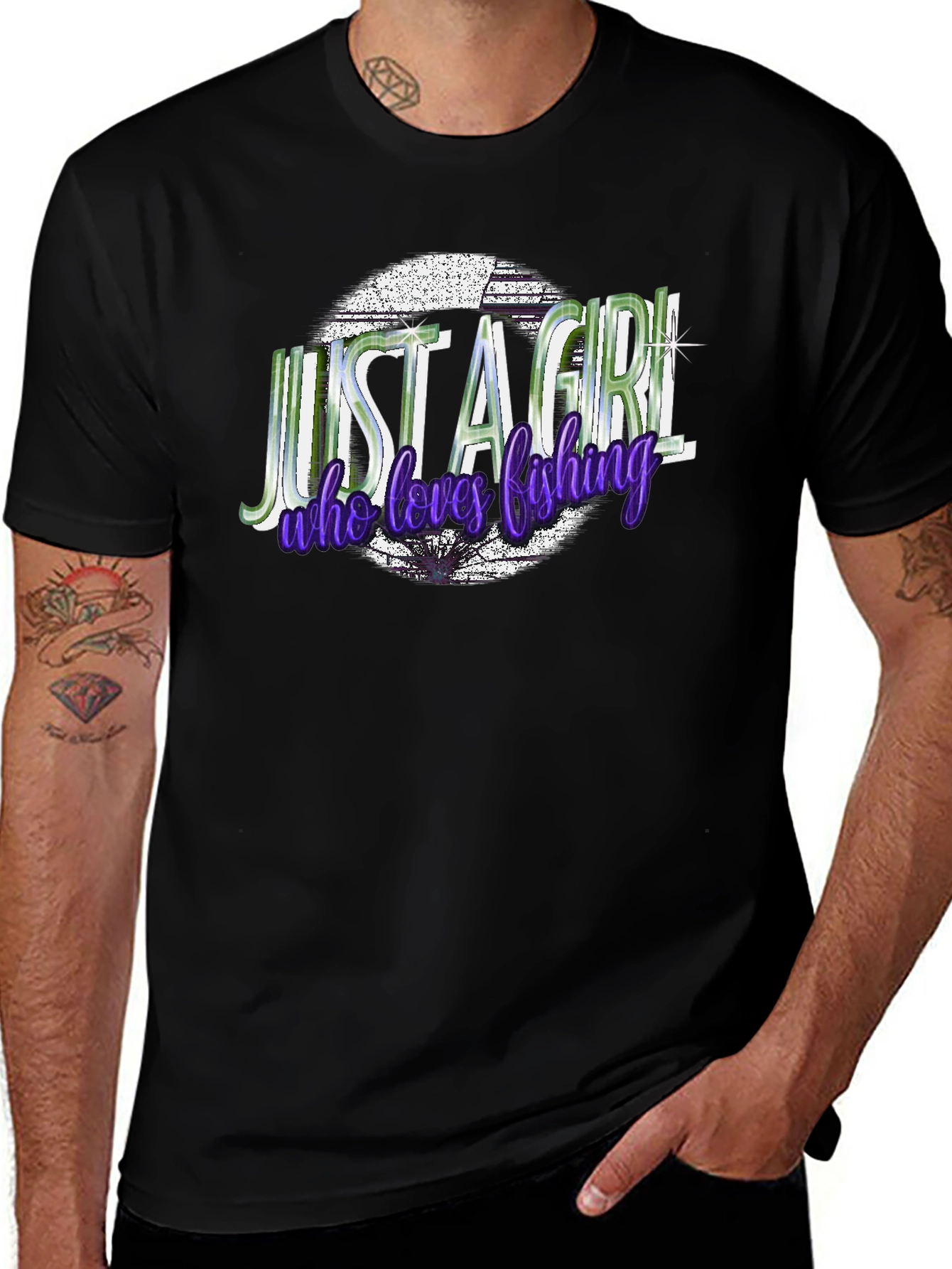 Just a Girl Who Loves Fishing Graphic T-Shirt