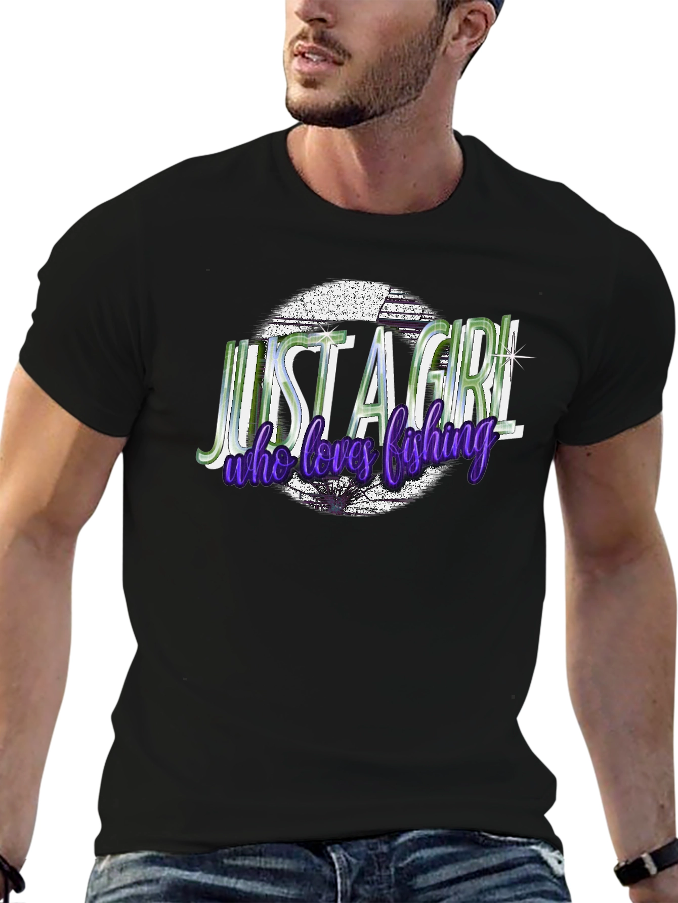 Just a Girl Who Loves Fishing Graphic T-Shirt