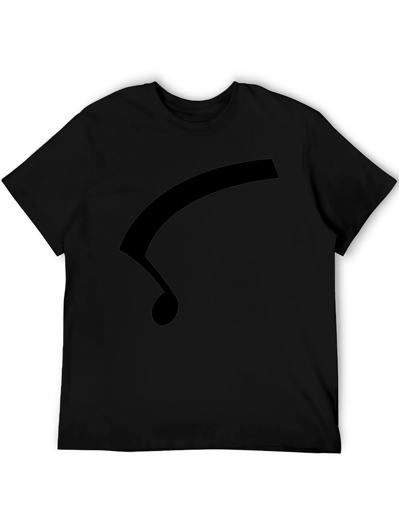 Stylish Black T-Shirt with Music Note Design