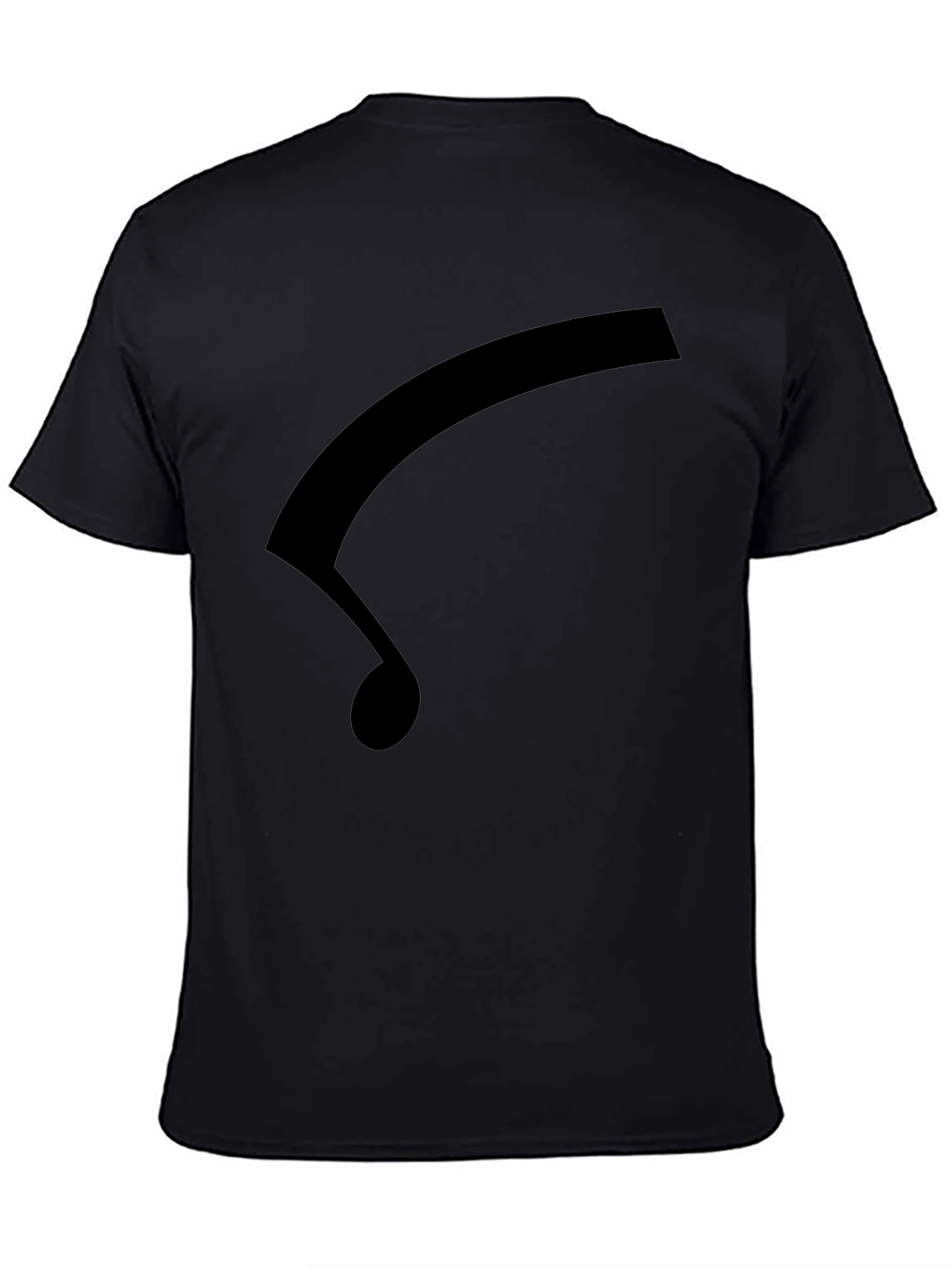Stylish Black T-Shirt with Music Note Design