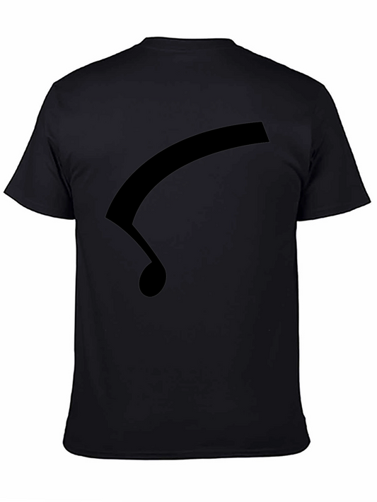 Stylish Black T-Shirt with Music Note Design