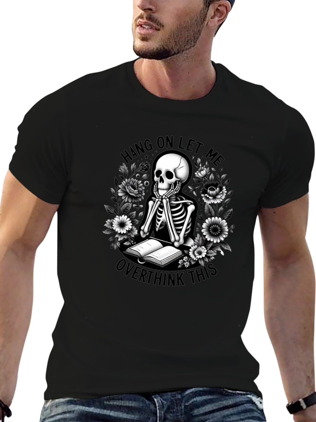 Hang On Overthink Skeleton T-Shirt
