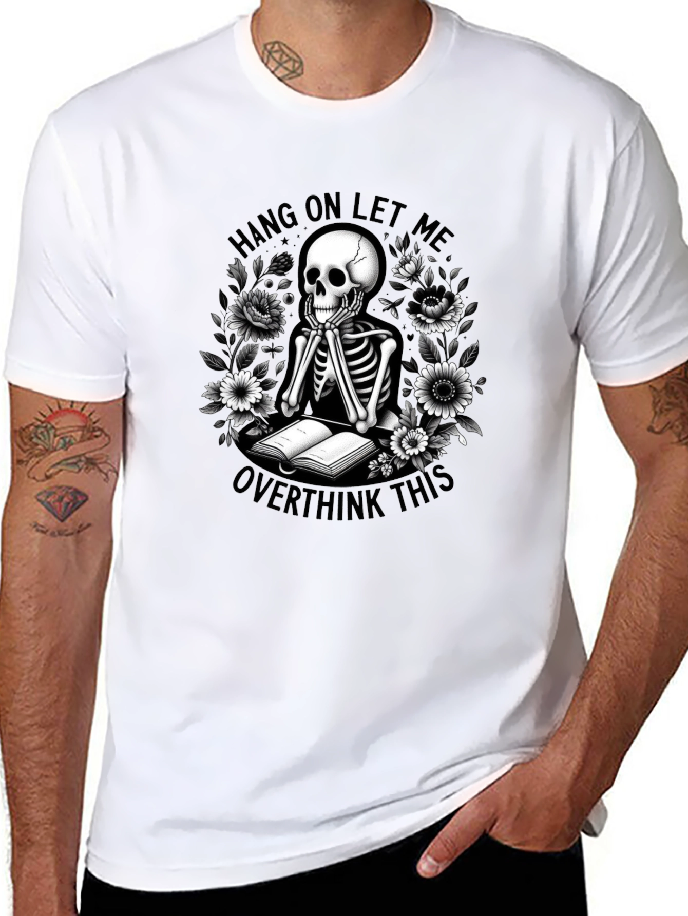Hang On Overthink Skeleton T-Shirt