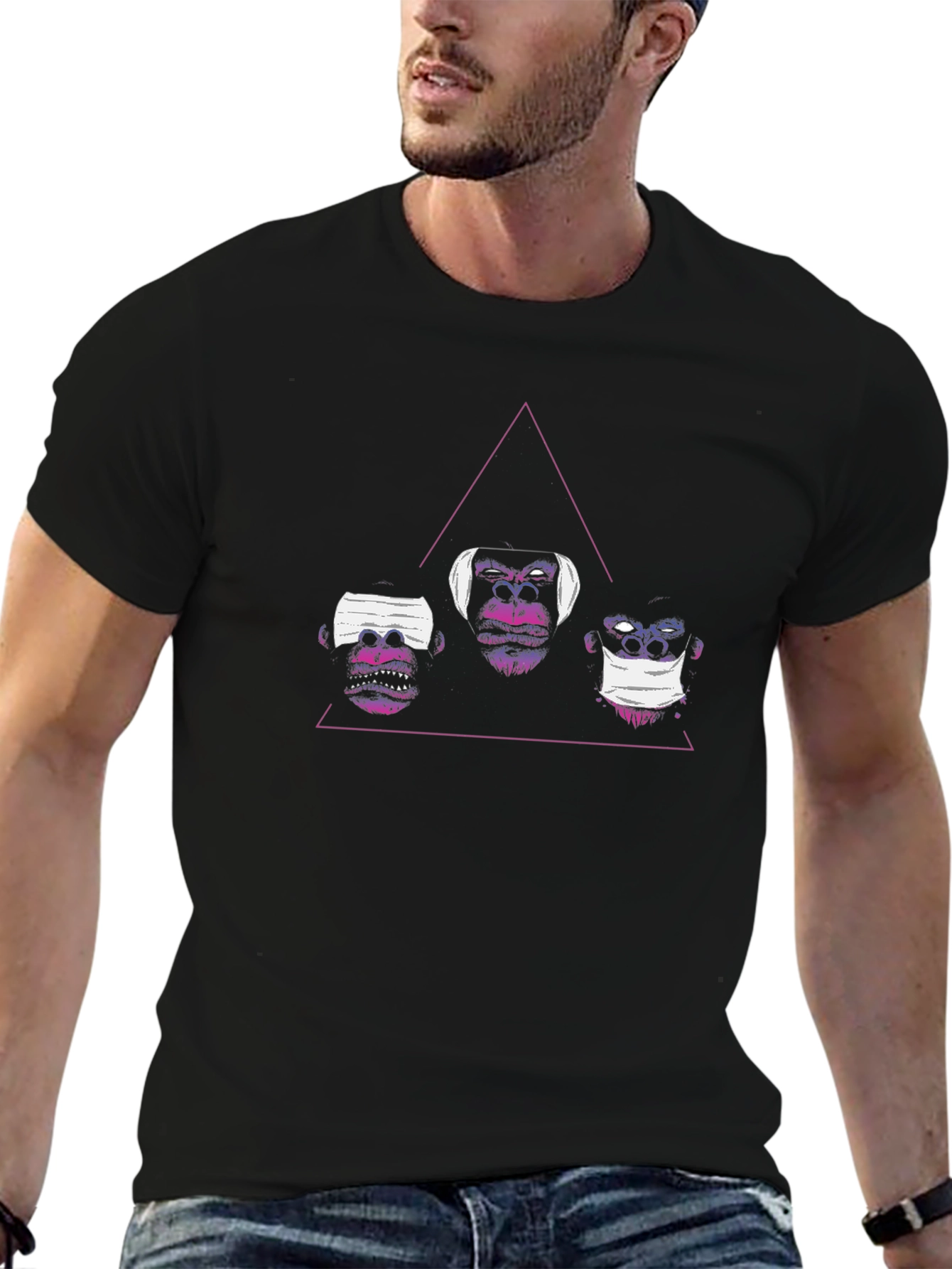 Three Monkeys Tee: Hear See Speak No Evil