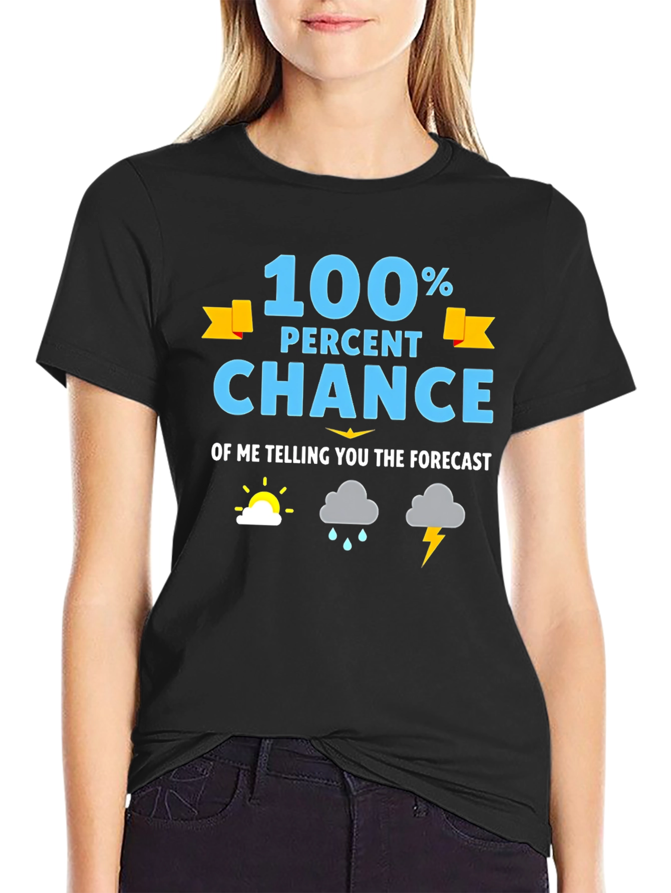 Funny Weather Forecast Graphic T-Shirt