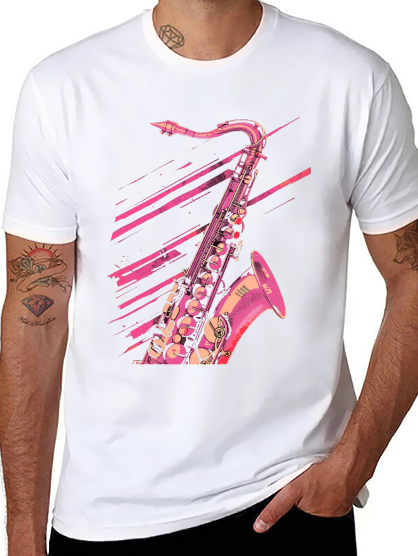 Saxophone Graphic Tee - Musicians Style