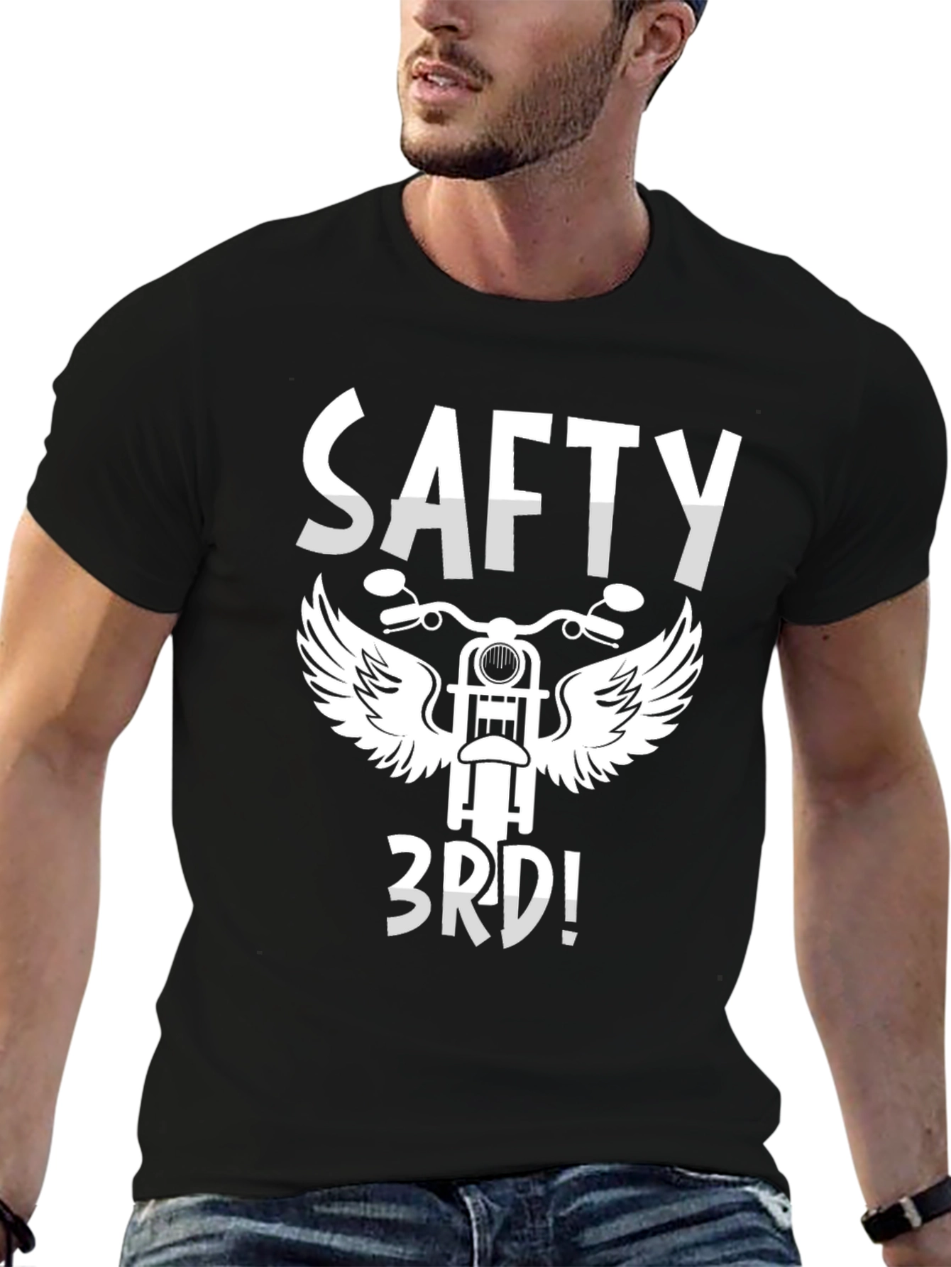 Safty 3rd! Motorcycle Graphic T-Shirt