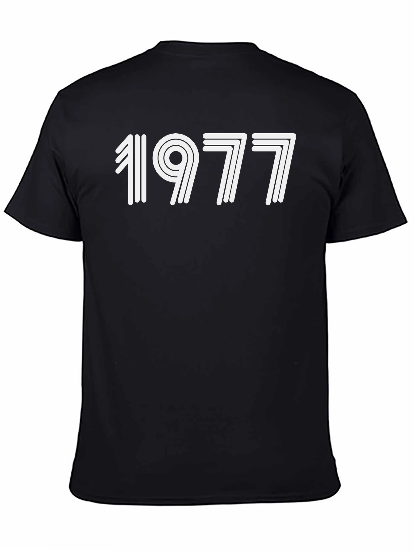 1977 Retro Style Graphic Tee - Classic Black T-Shirt
