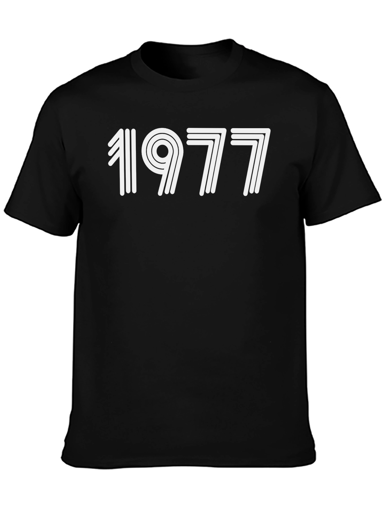 1977 Retro Style Graphic Tee - Classic Black T-Shirt