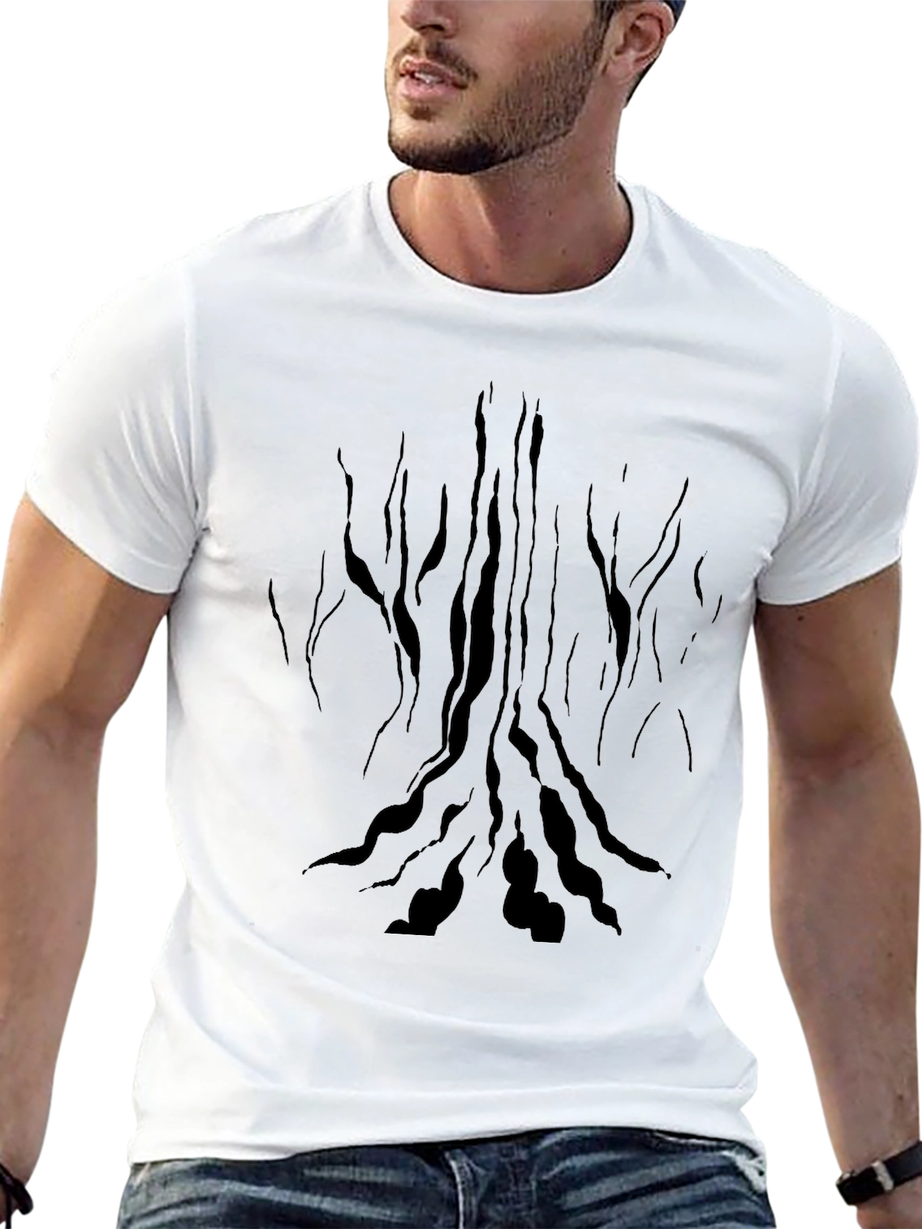 Abstract Tree Black T-Shirt