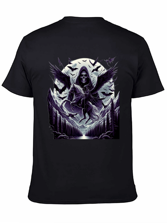 Grim Reaper Pegasus T-Shirt - Dark Fantasy Tee