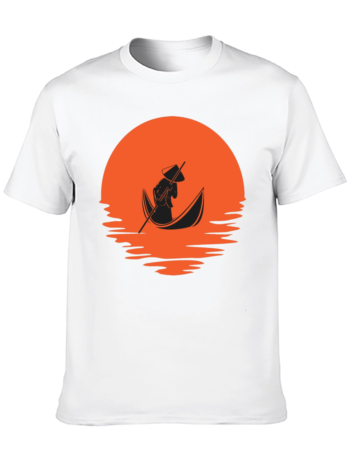 Sunset Boat Ride Graphic Tee - Black