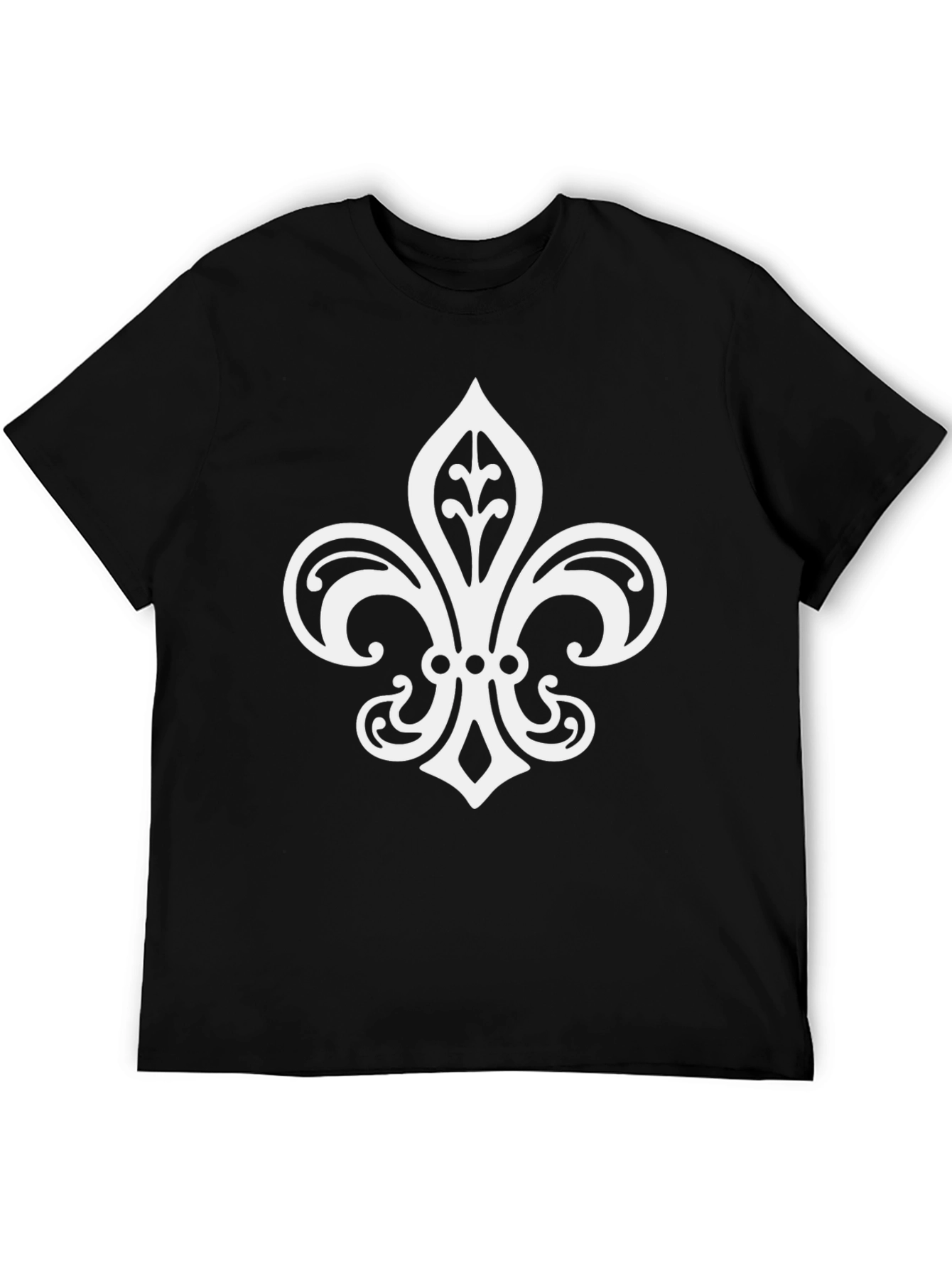 Fleur-de-Lis Graphic T-Shirt - Black Cotton Tee