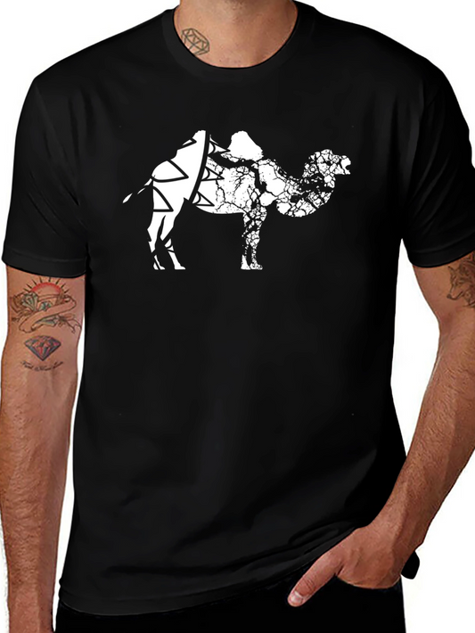 Camel Graphic T-Shirt - Black Cotton Tee