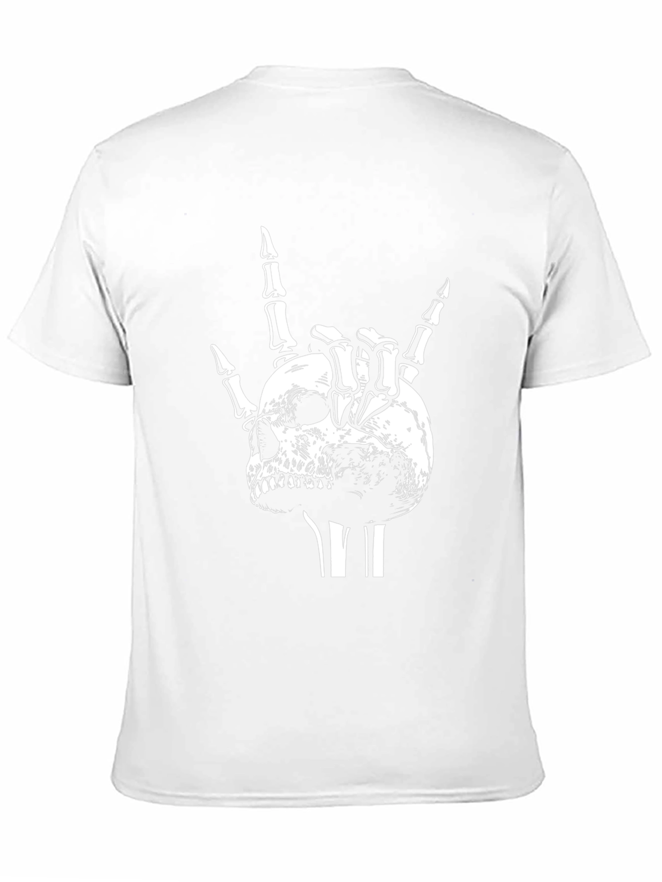 Skull Rock Sign Black T-Shirt
