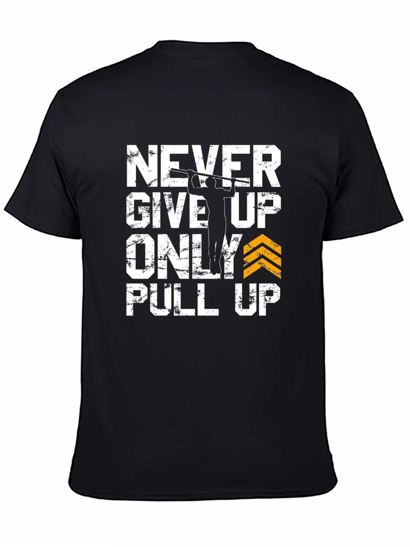 Never Give Up Pull Up Graphic Tee