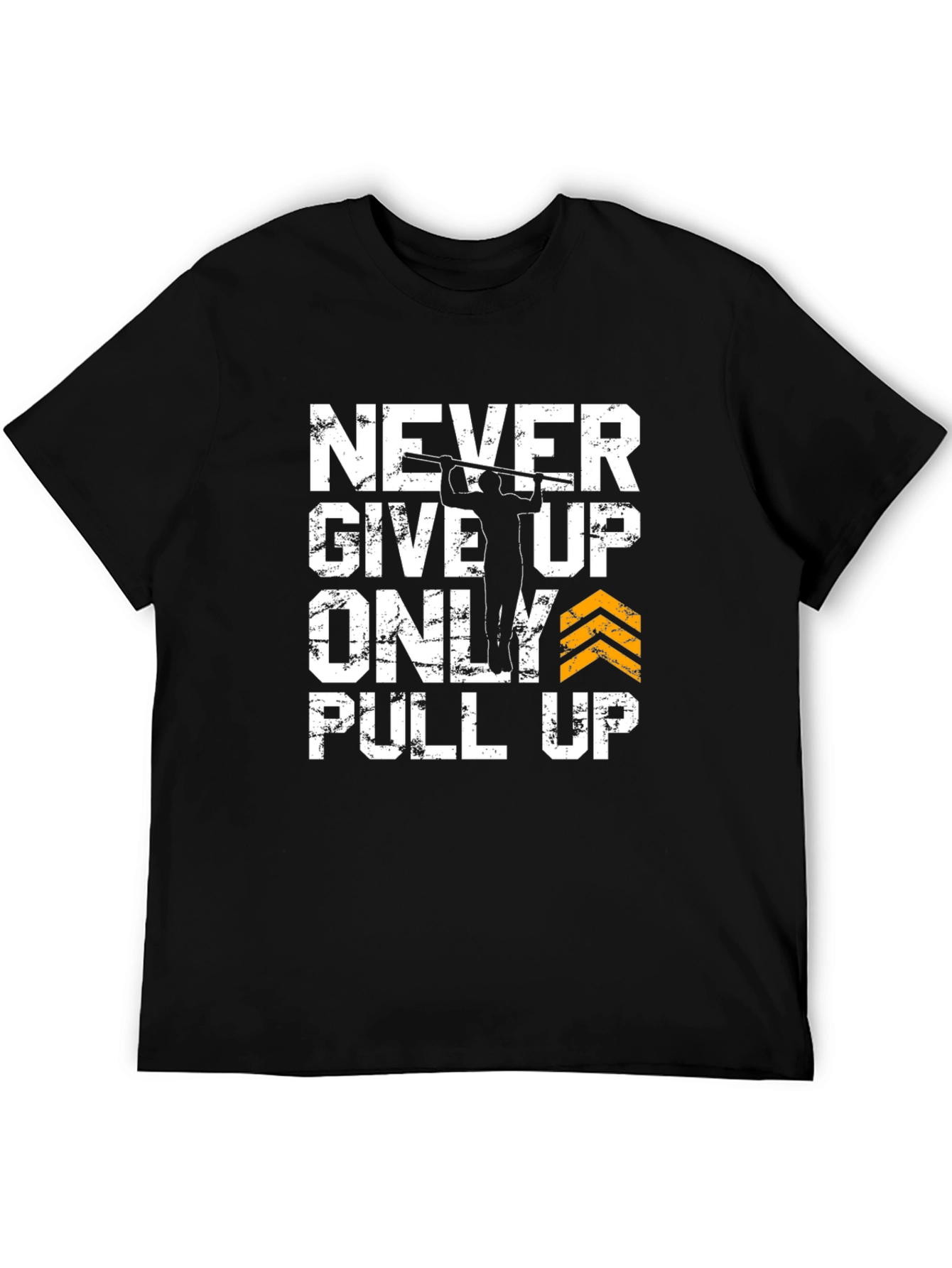 Never Give Up Pull Up Graphic Tee