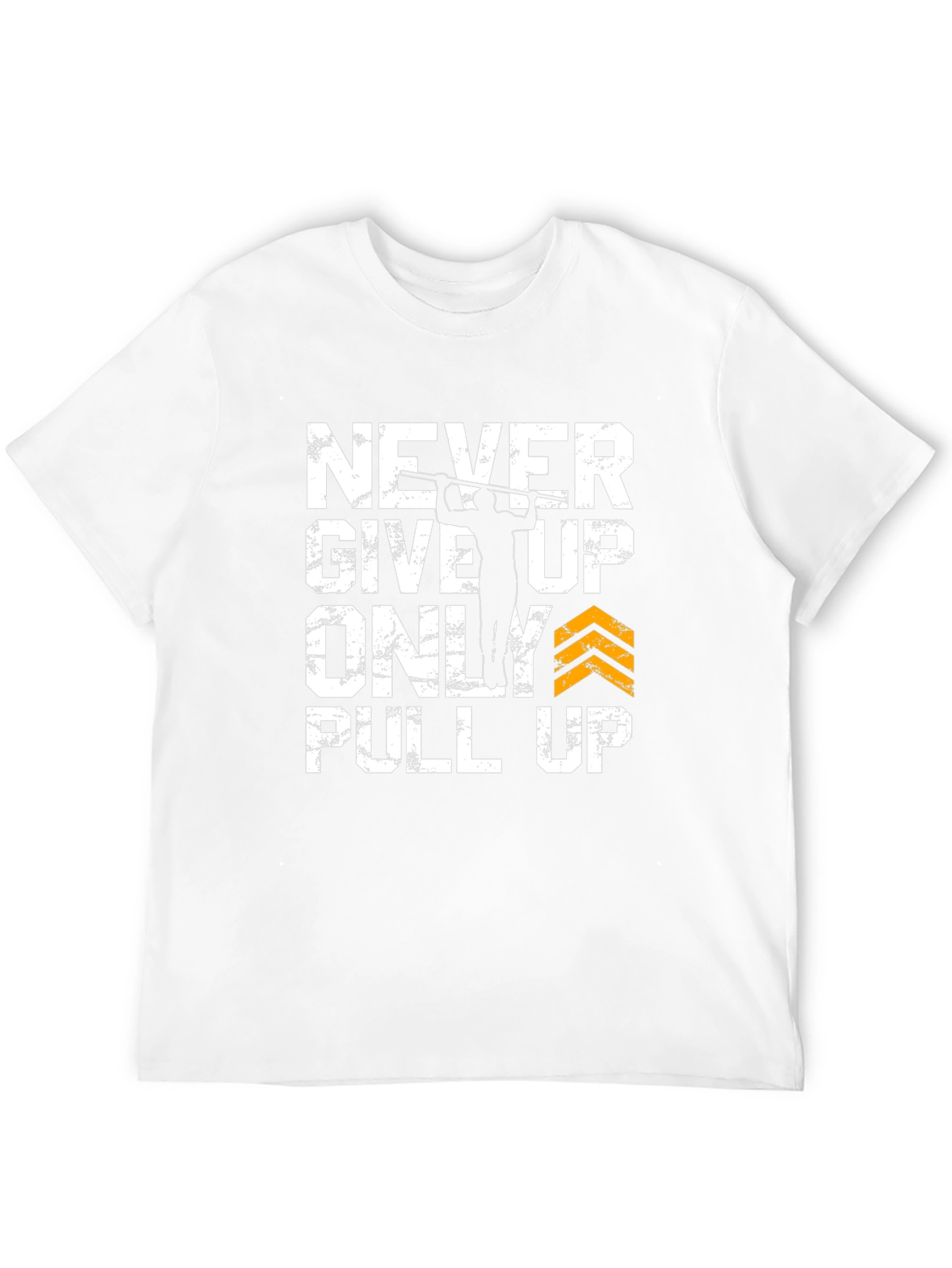 Never Give Up Pull Up Graphic Tee