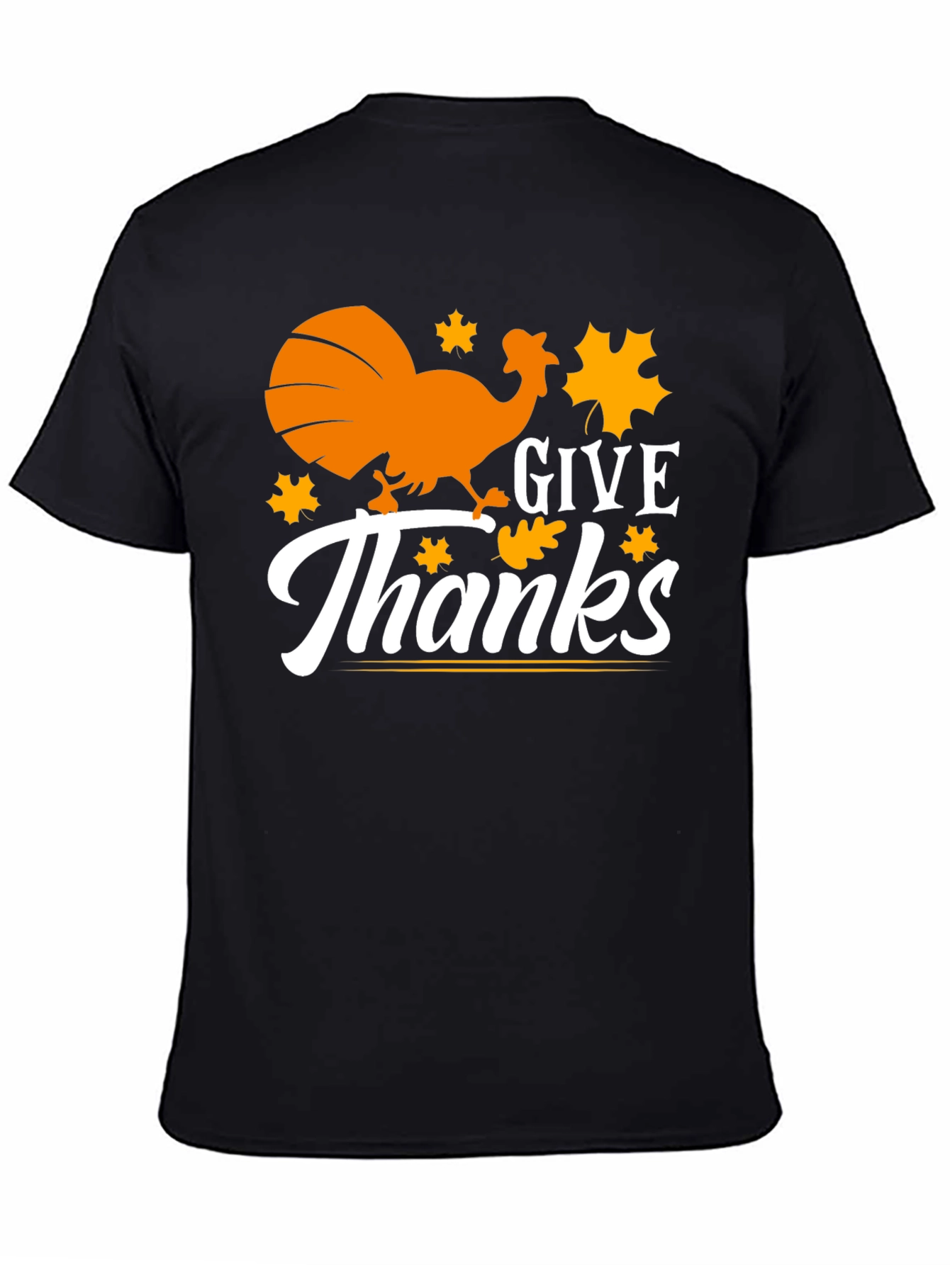 Give Thanks Thanksgiving Turkey Graphic Tee