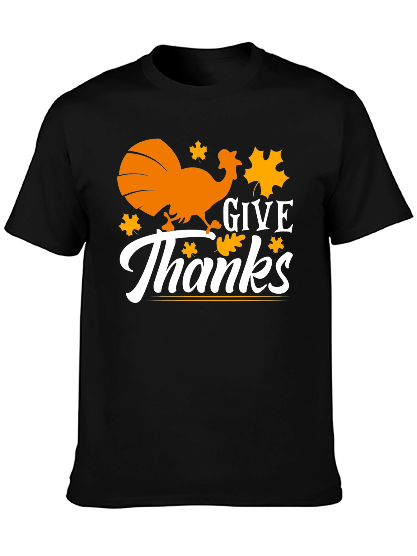 Give Thanks Thanksgiving Turkey Graphic Tee