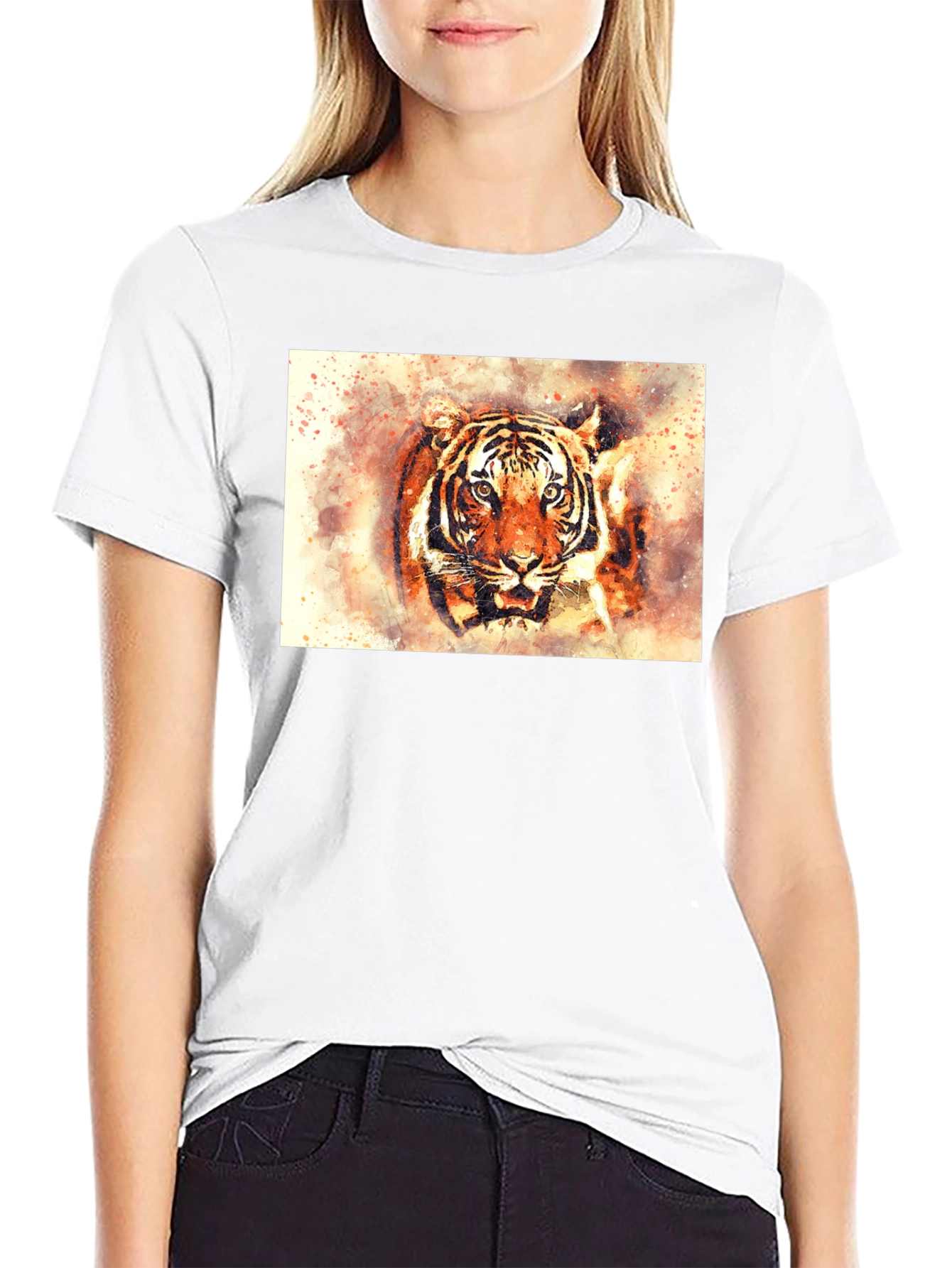 Tiger Watercolor Graphic Tee