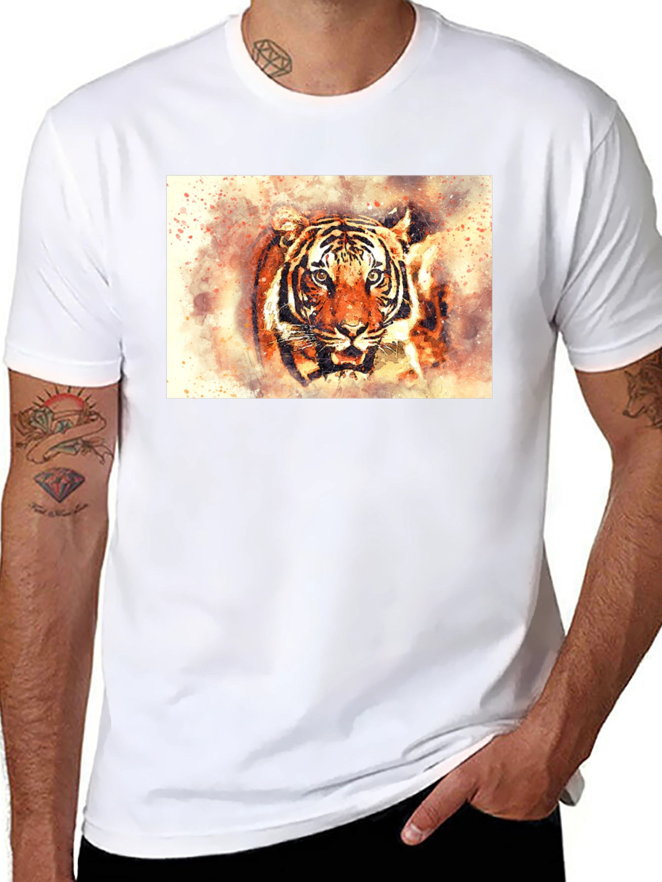 Tiger Watercolor Graphic Tee