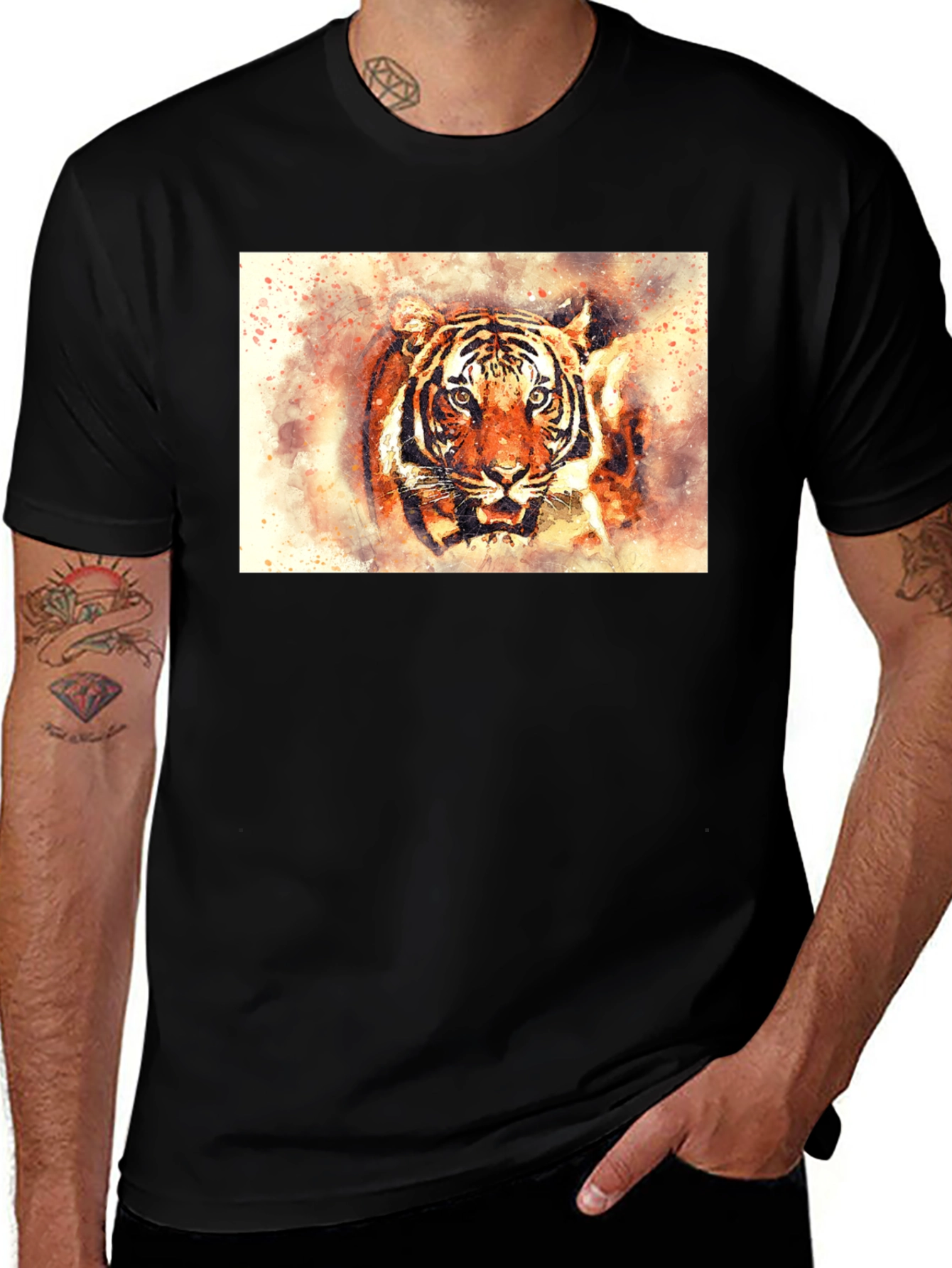 Tiger Watercolor Graphic Tee