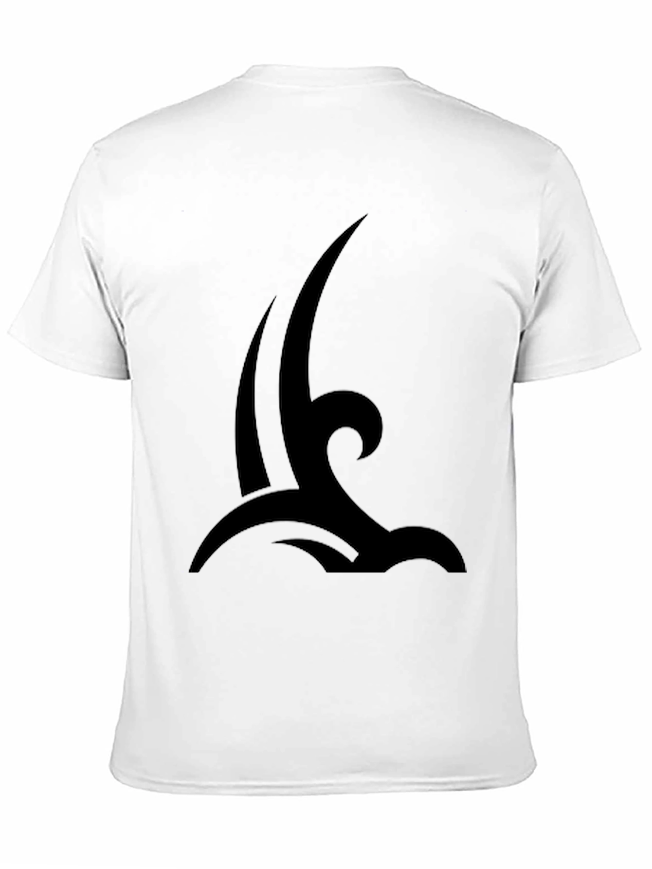 Mens Black Tribal Wave Graphic T-Shirt