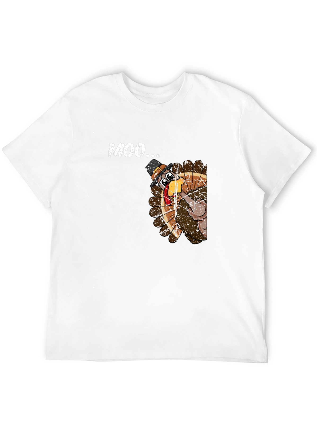 Moo Turkey T-Shirt: Funny Thanksgiving Tee