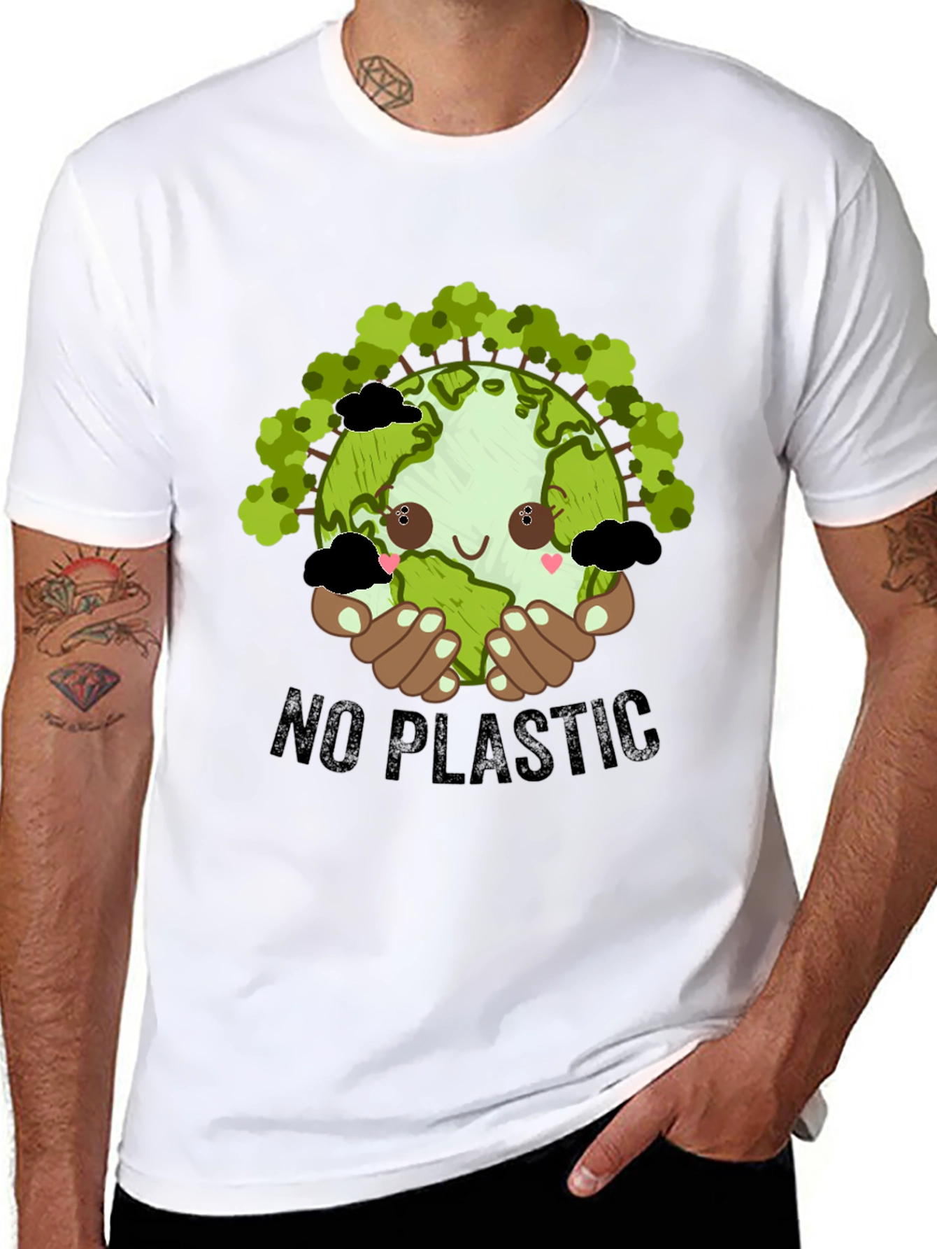 Eco-Friendly No Plastic Graphic Tee