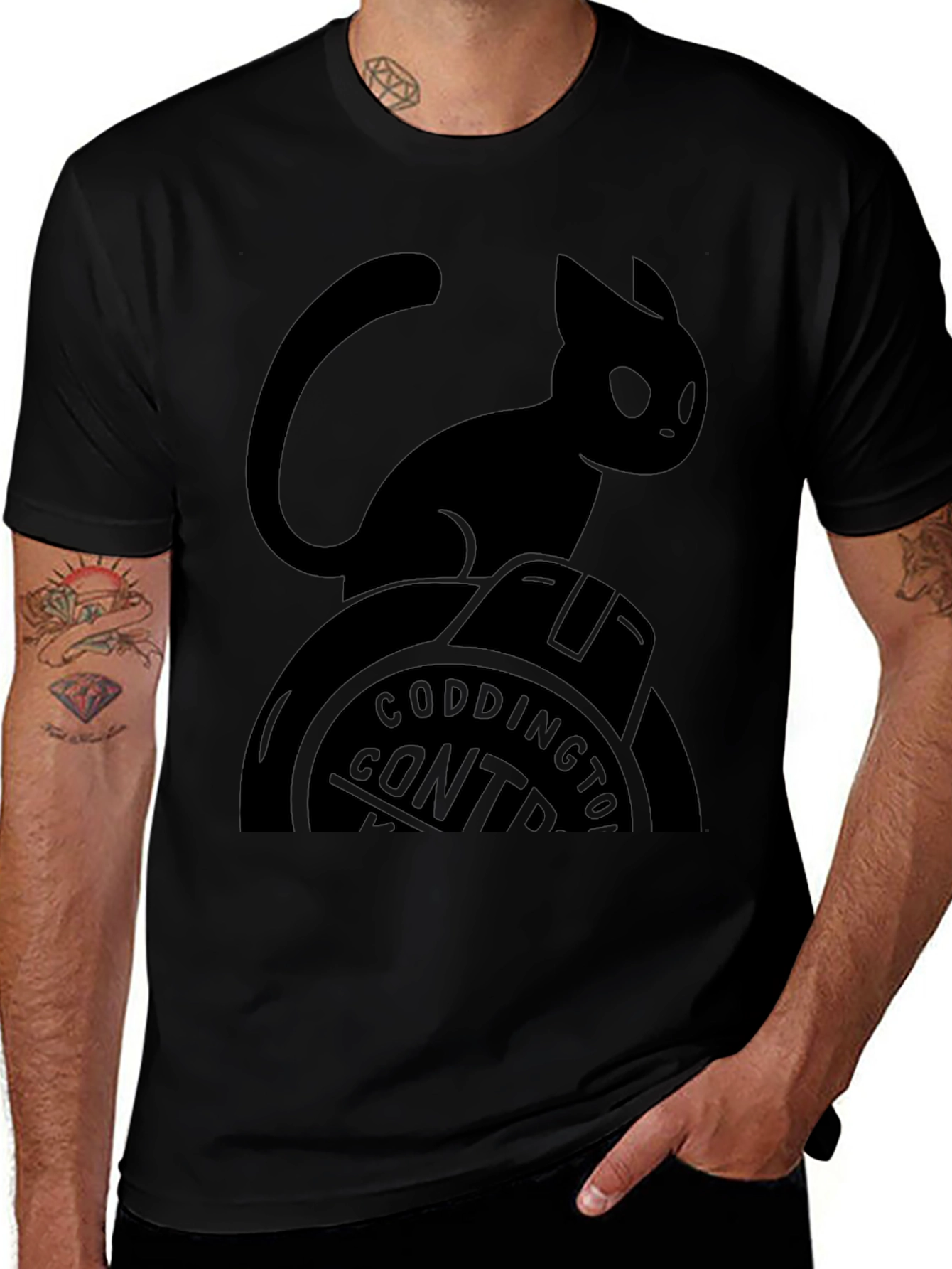 Black Cat Coddington Control Graphic T-Shirt