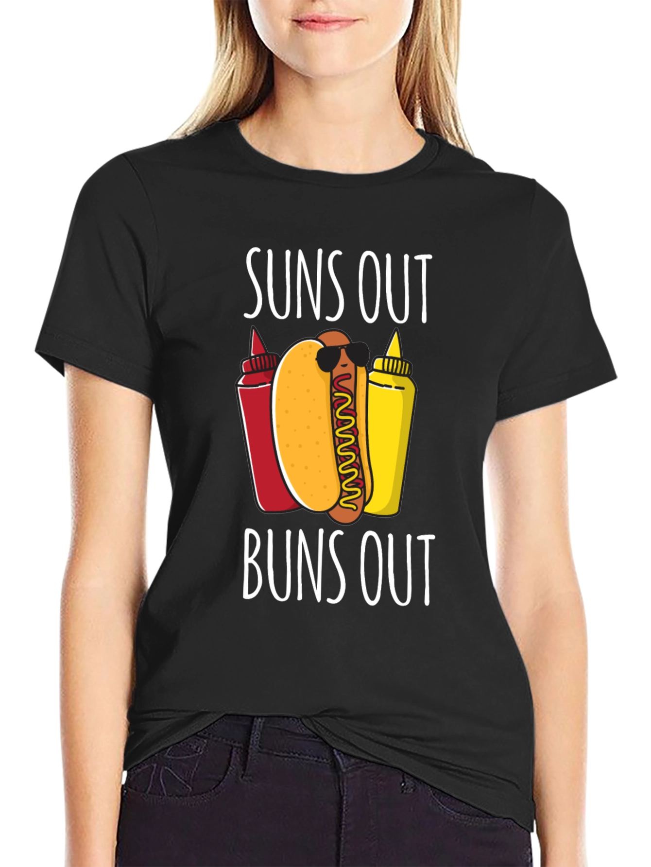 Suns Out Buns Out Hotdog Graphic Tee
