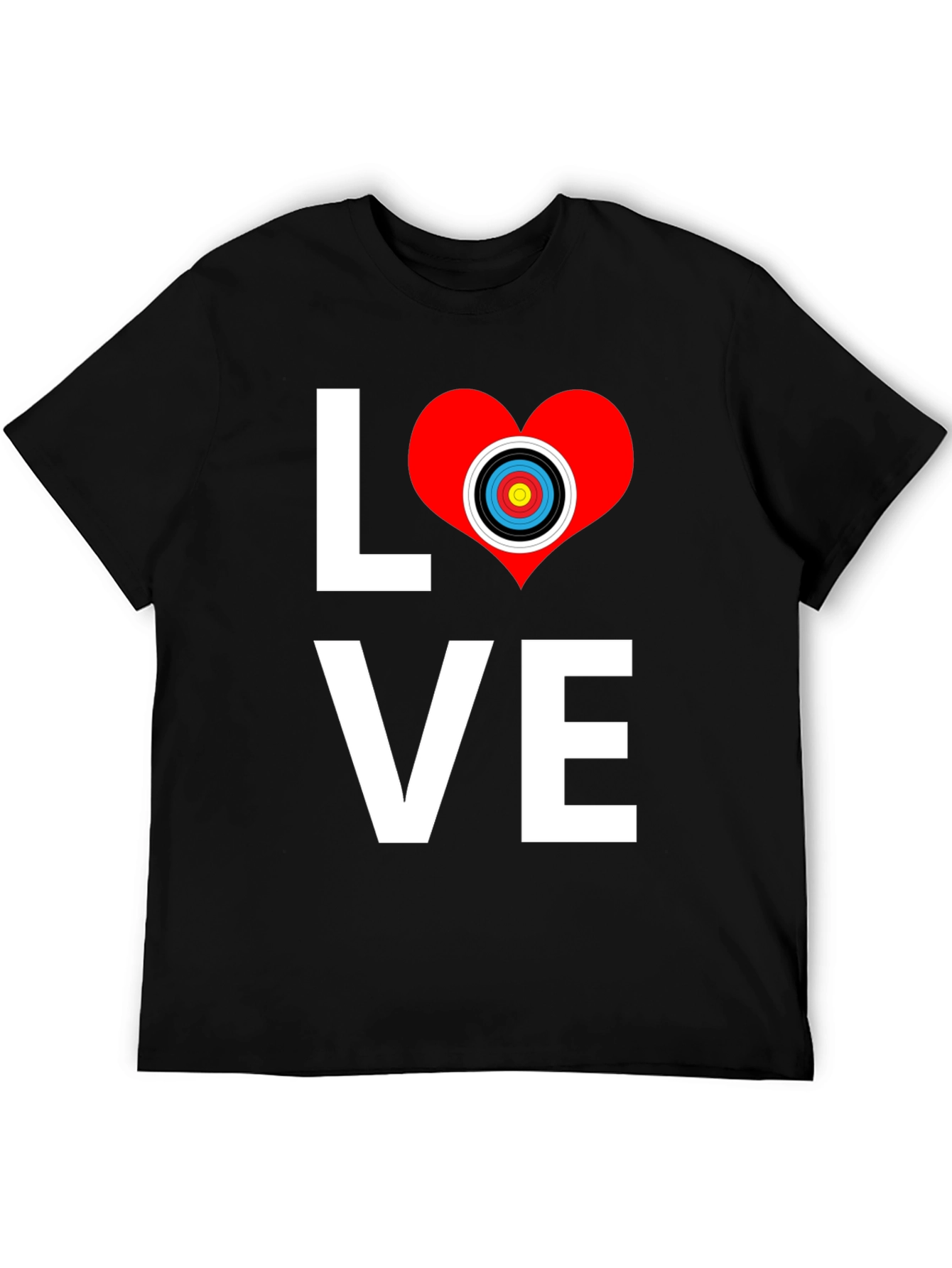 Archery Love T-Shirt Target Heart Graphic Tee