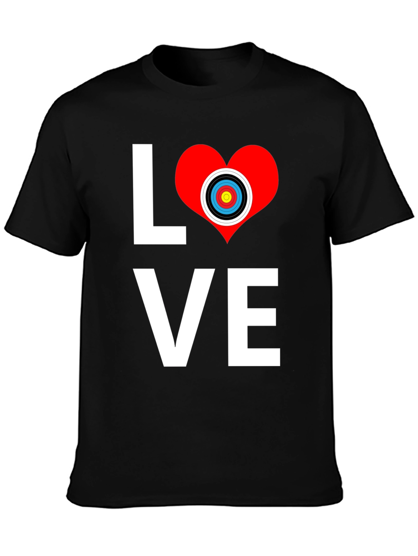 Archery Love T-Shirt Target Heart Graphic Tee