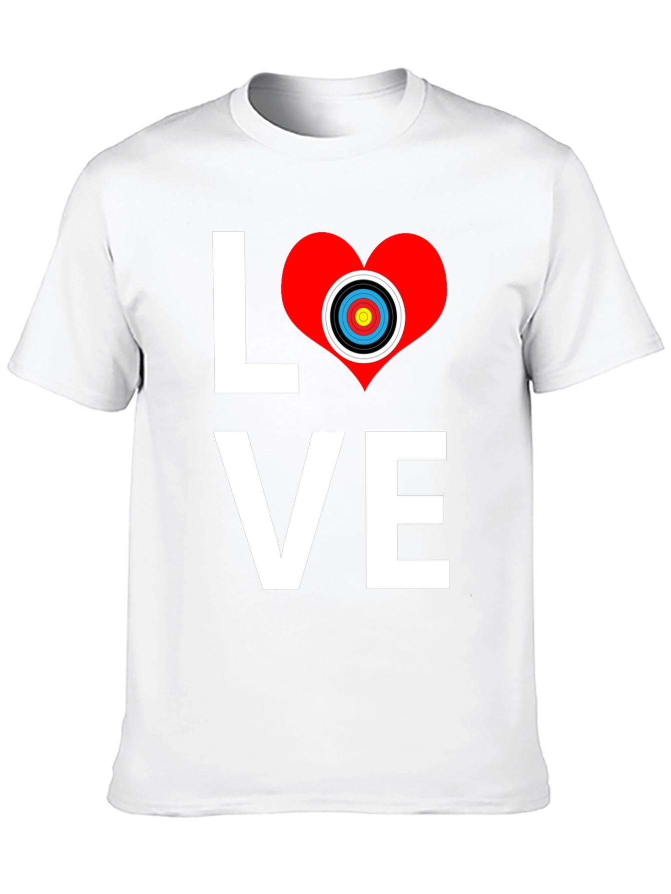 Archery Love T-Shirt Target Heart Graphic Tee