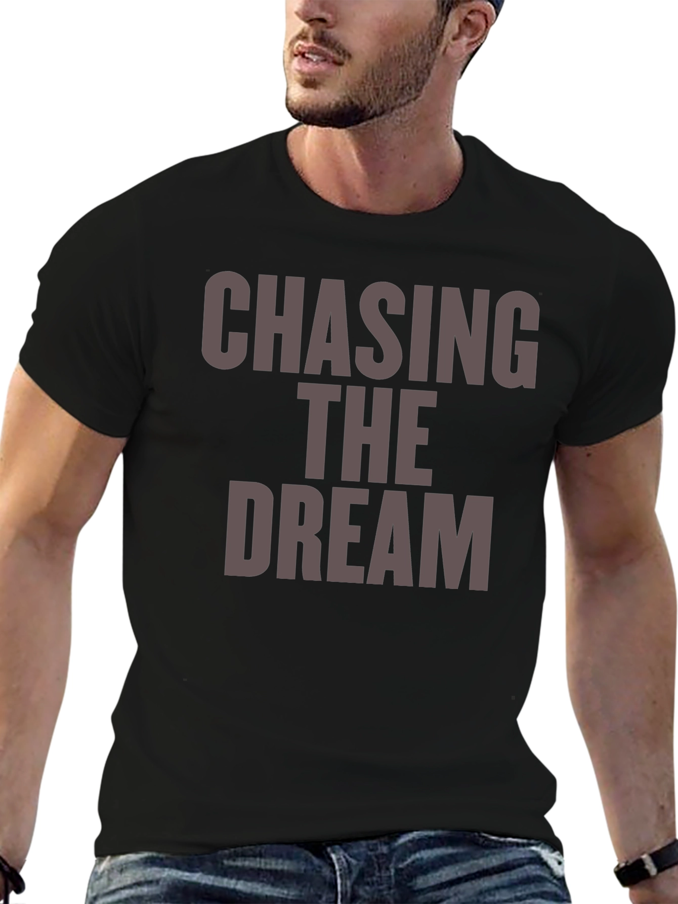 Chasing The Dream Black Graphic Tee