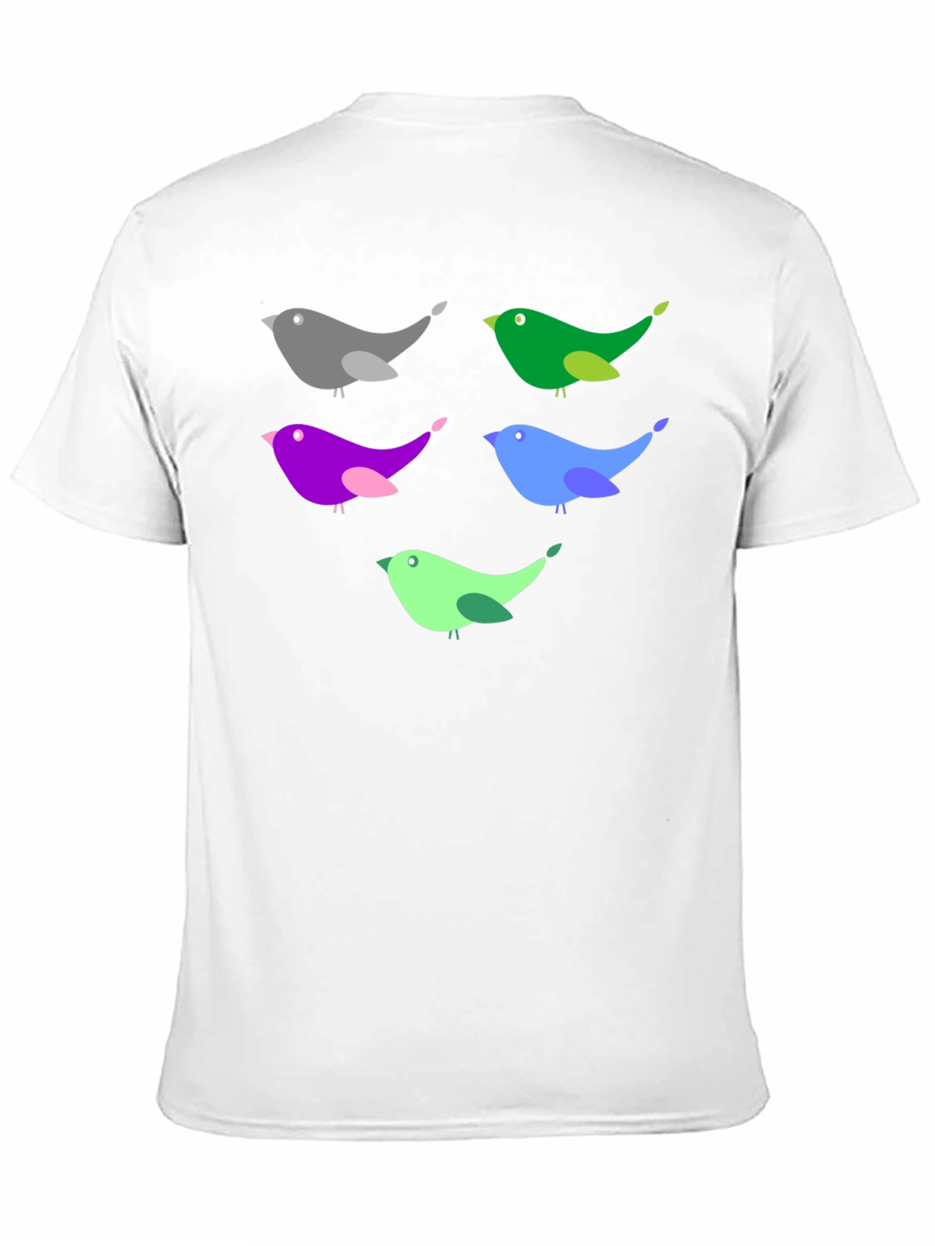Colorful Bird Graphic T-Shirt