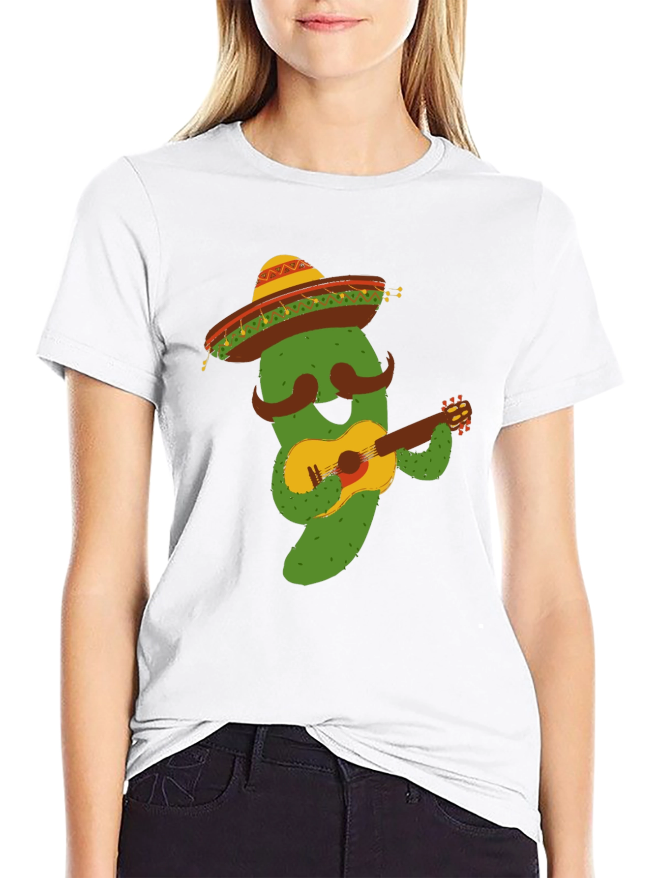 Cactus Guitarist Graphic Tee - Quirky & Comfortable