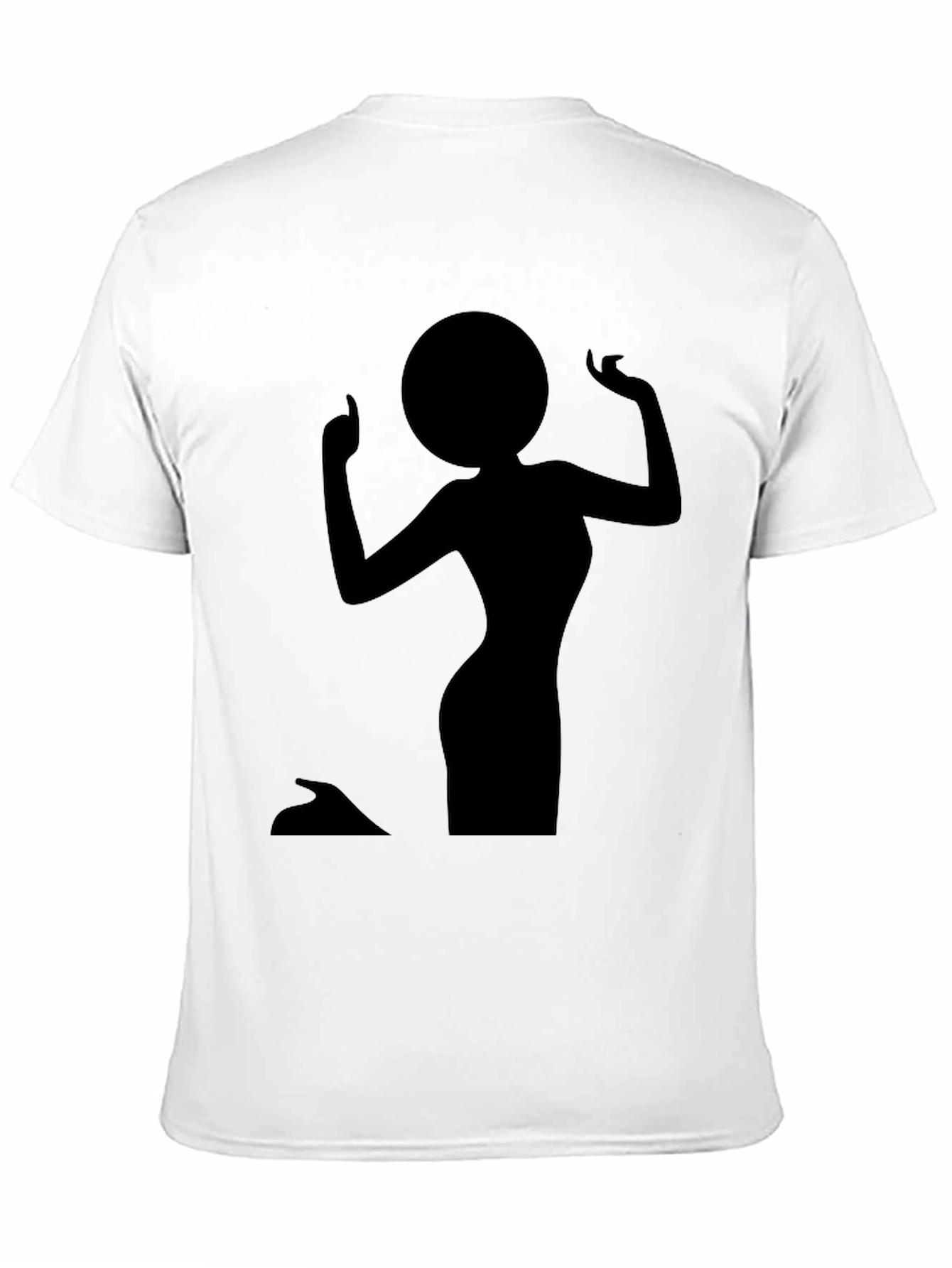 Black Silhouette Woman Graphic Tee - Stylish & Unique