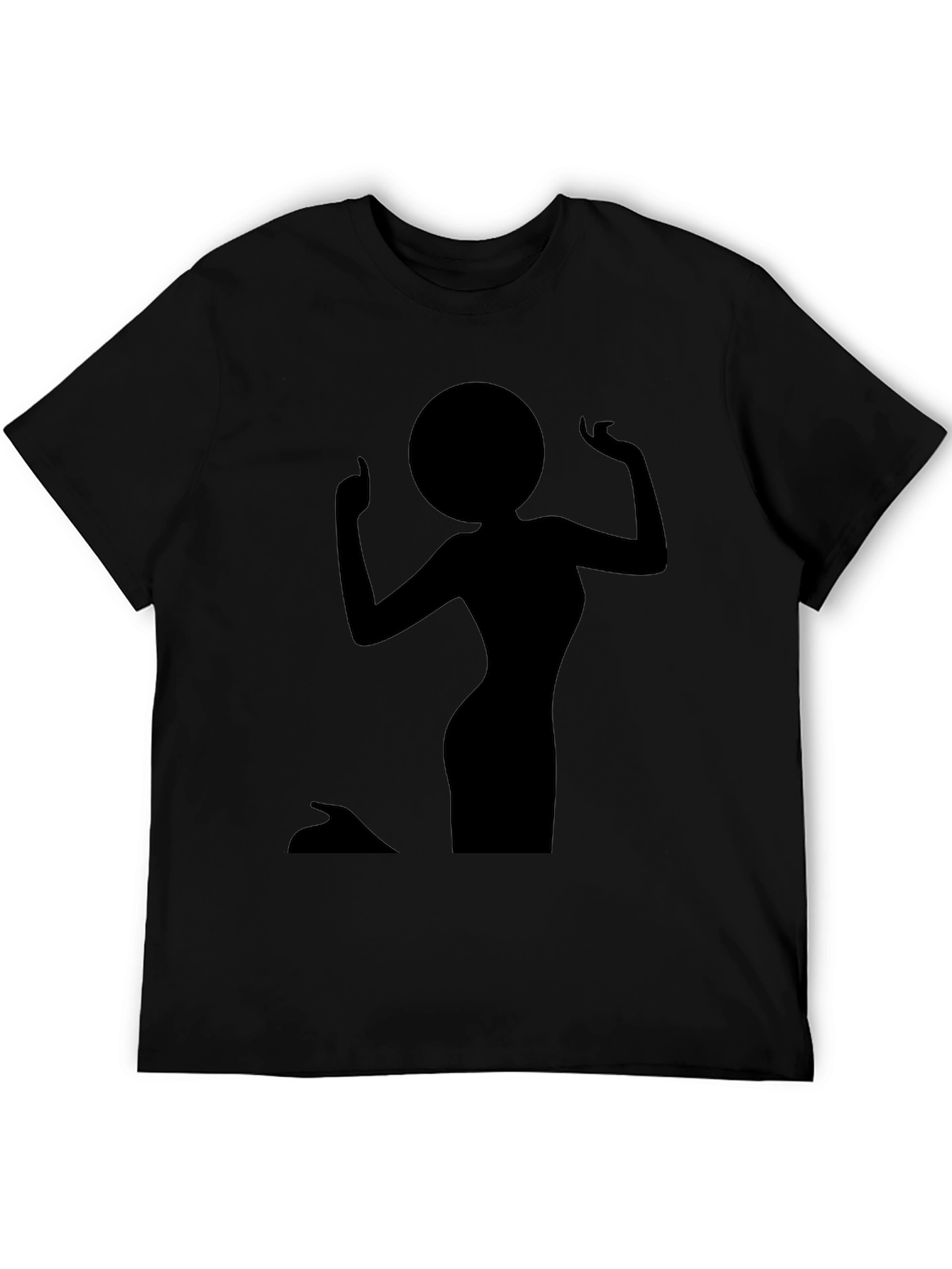 Black Silhouette Woman Graphic Tee - Stylish & Unique