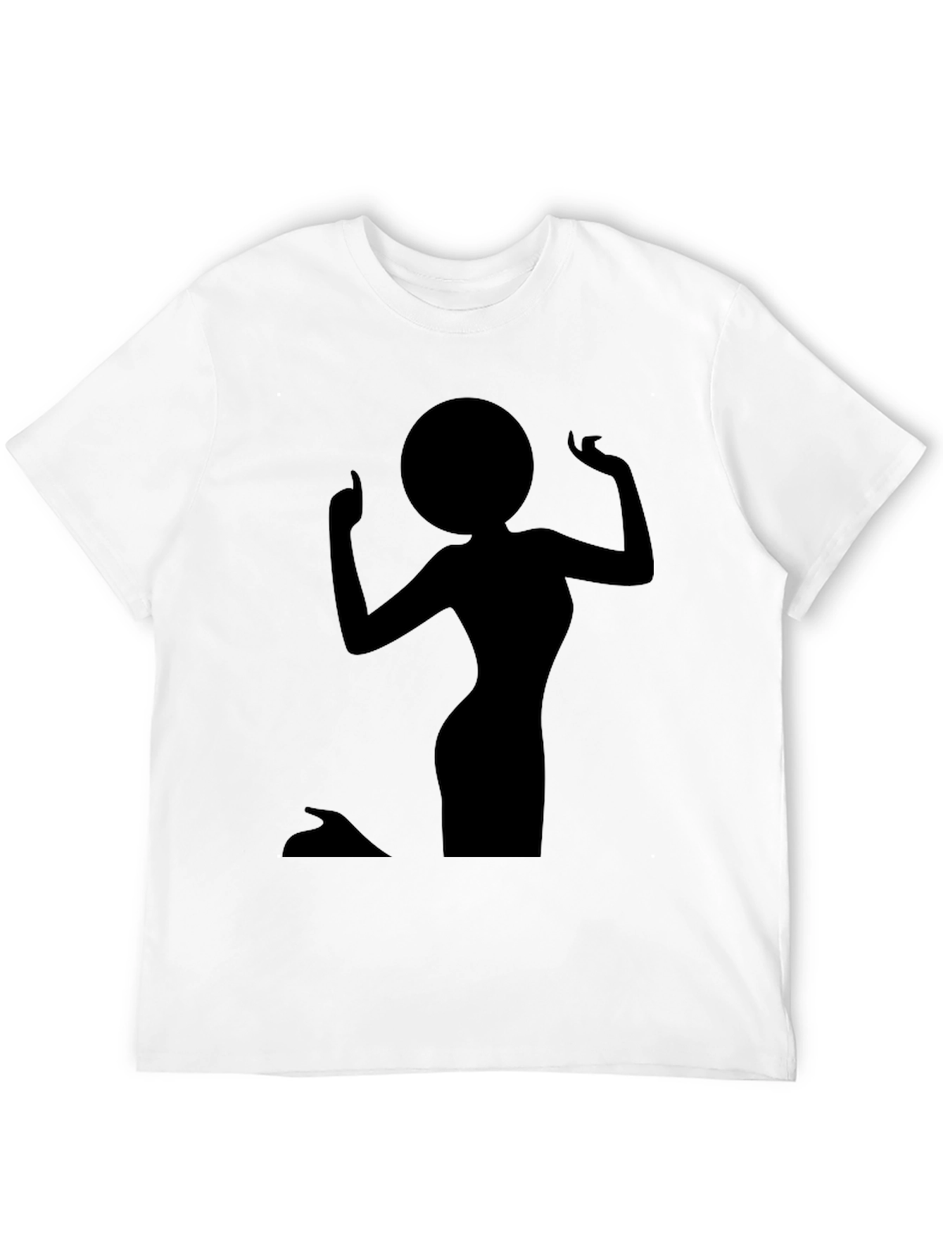 Black Silhouette Woman Graphic Tee - Stylish & Unique