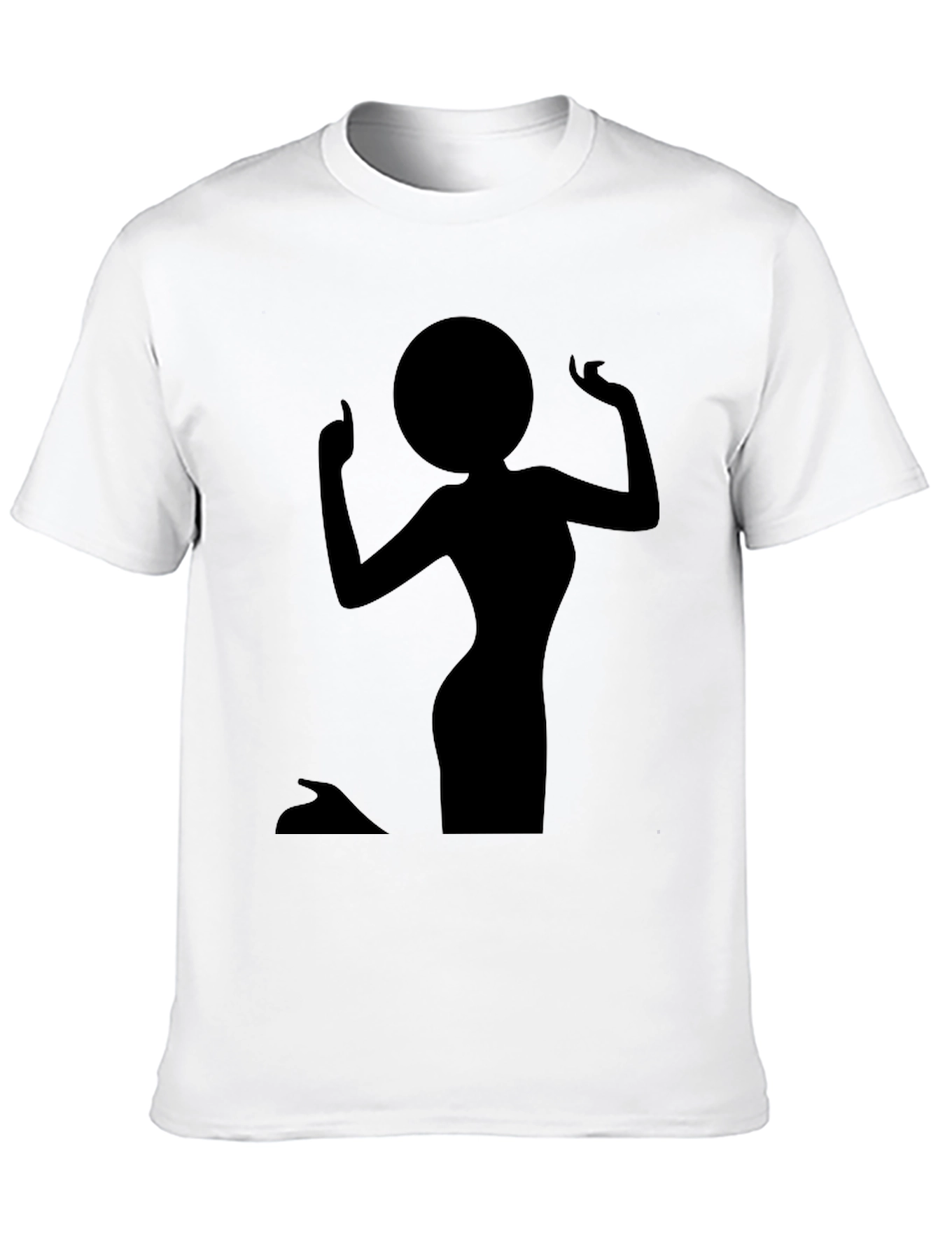 Black Silhouette Woman Graphic Tee - Stylish & Unique