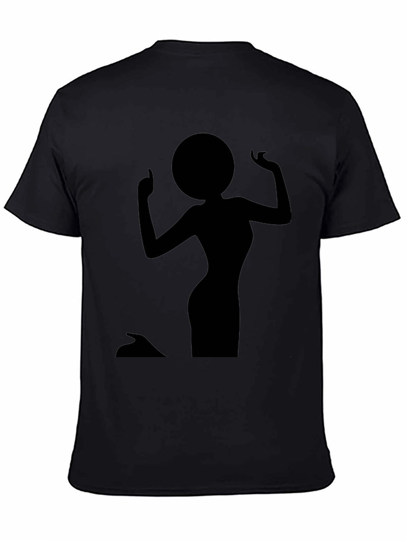 Black Silhouette Woman Graphic Tee - Stylish & Unique