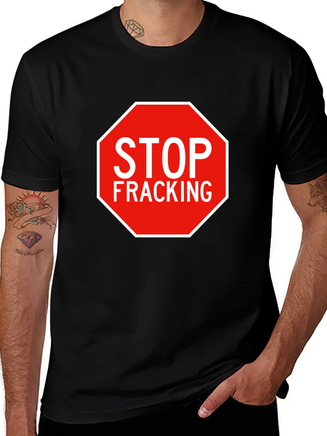Stop Fracking Graphic T-Shirt - Environmental Activism Tee