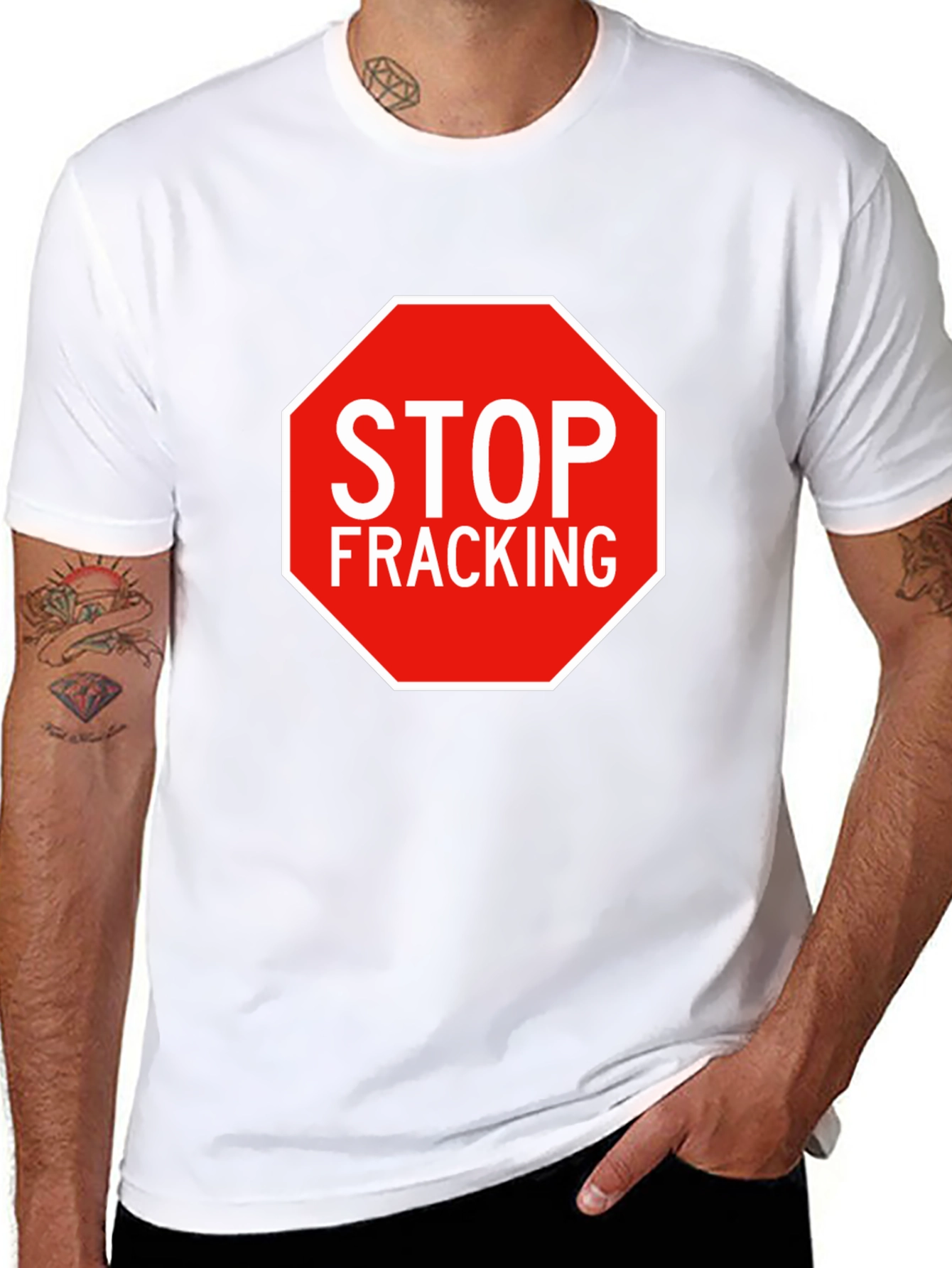 Stop Fracking Graphic T-Shirt - Environmental Activism Tee
